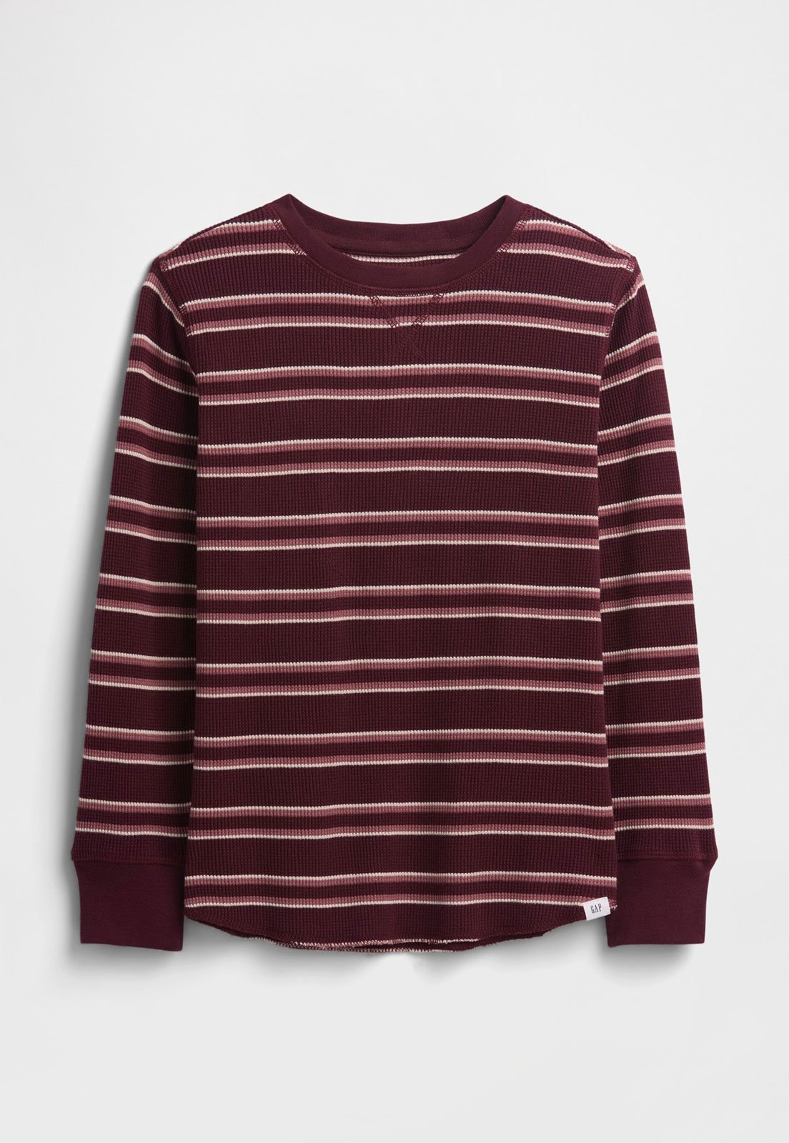 Infantil – Camiseta GAP Listrada Manga Longa Vinho