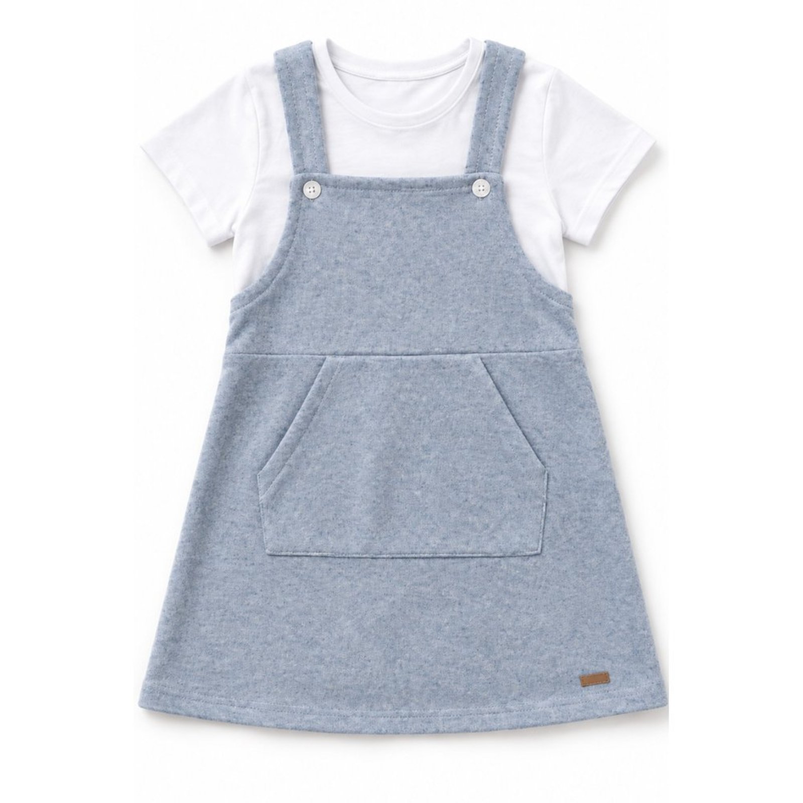 Infantil - Conjunto Menina Blusa Cotton e Salopete Moletinho