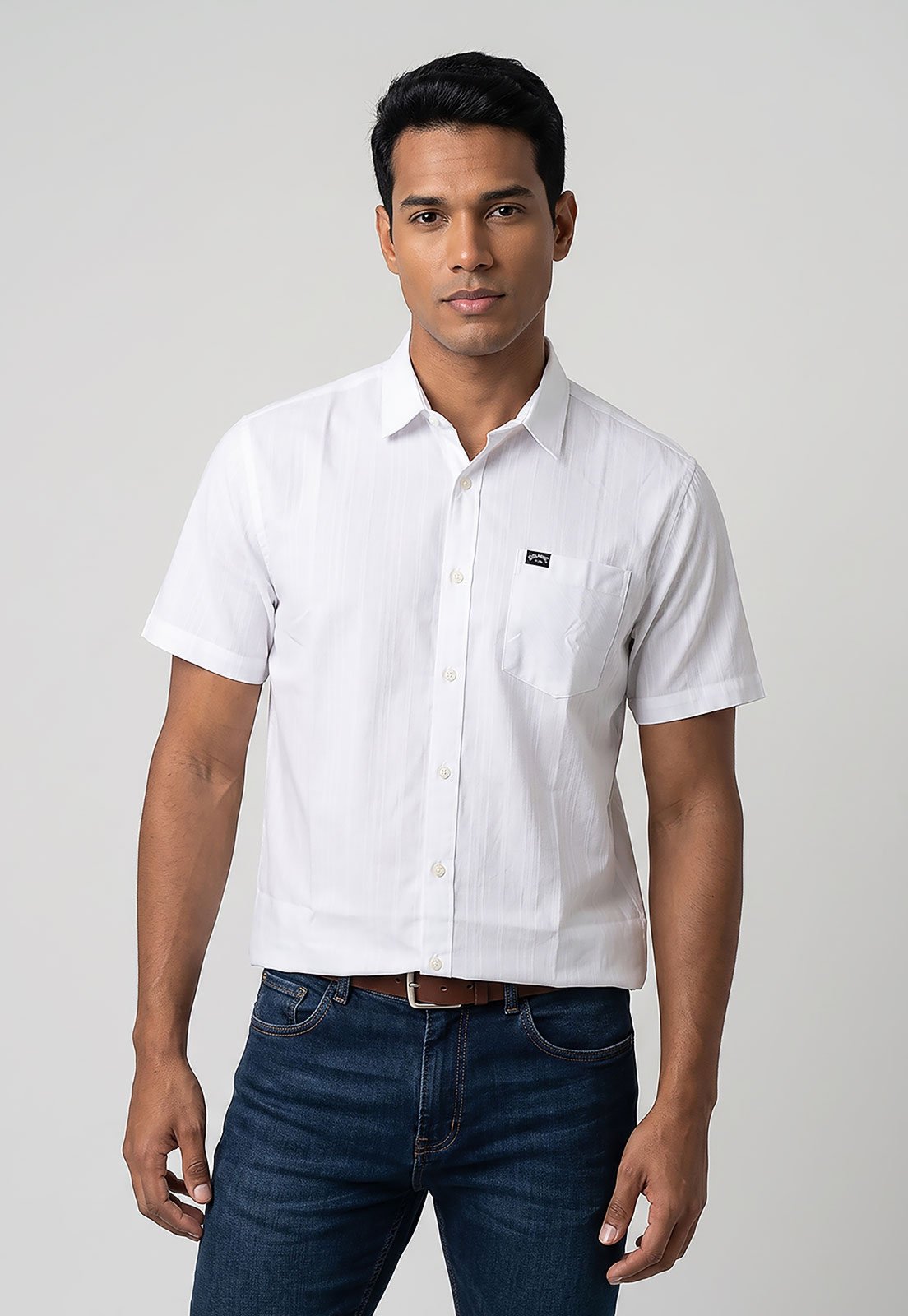 Camisa Masculina Billabong Manga Curta Branca