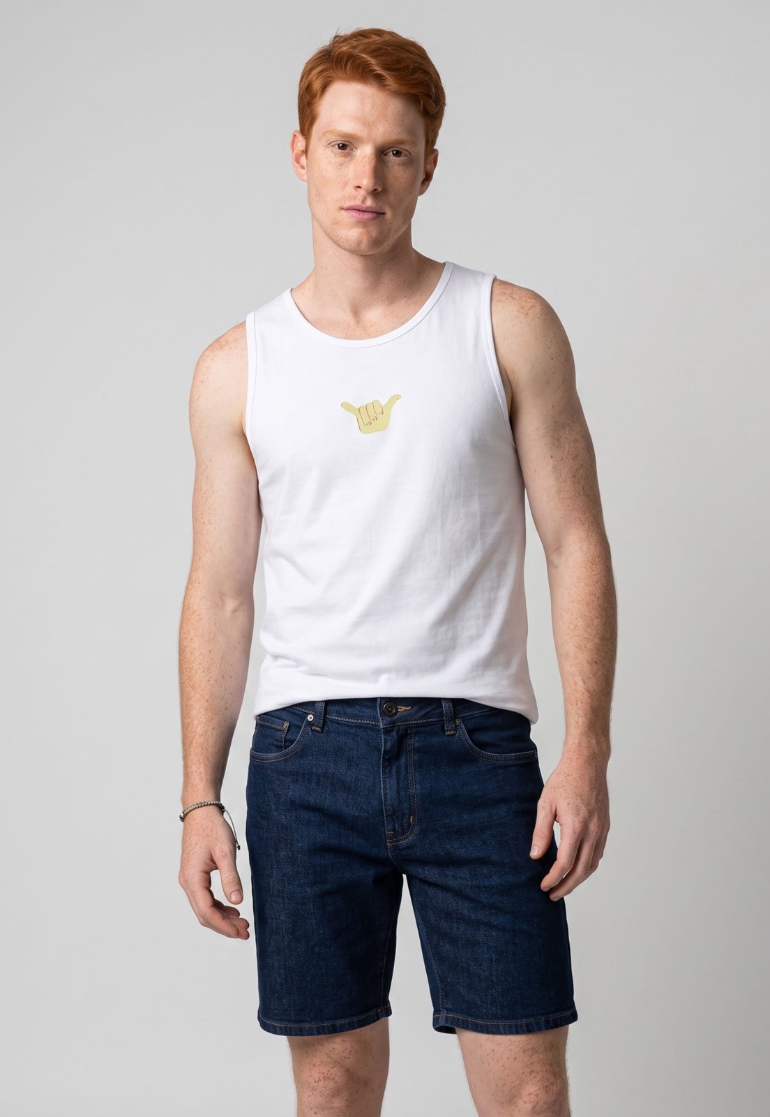 Regata Masculina Hang Loose Silk 3D Branca