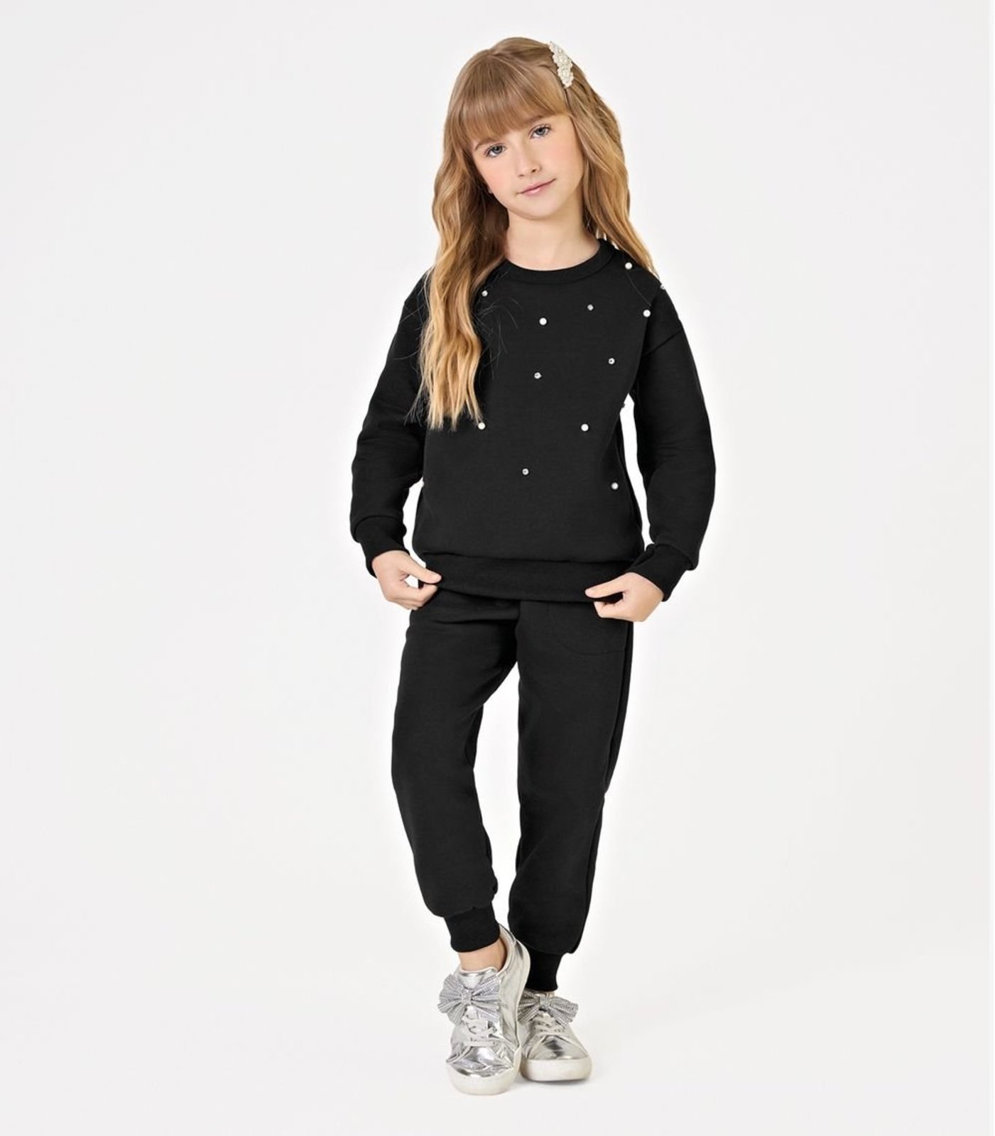 Infantil - Conjunto Blusão com Calça Menina Trick Nick Preto