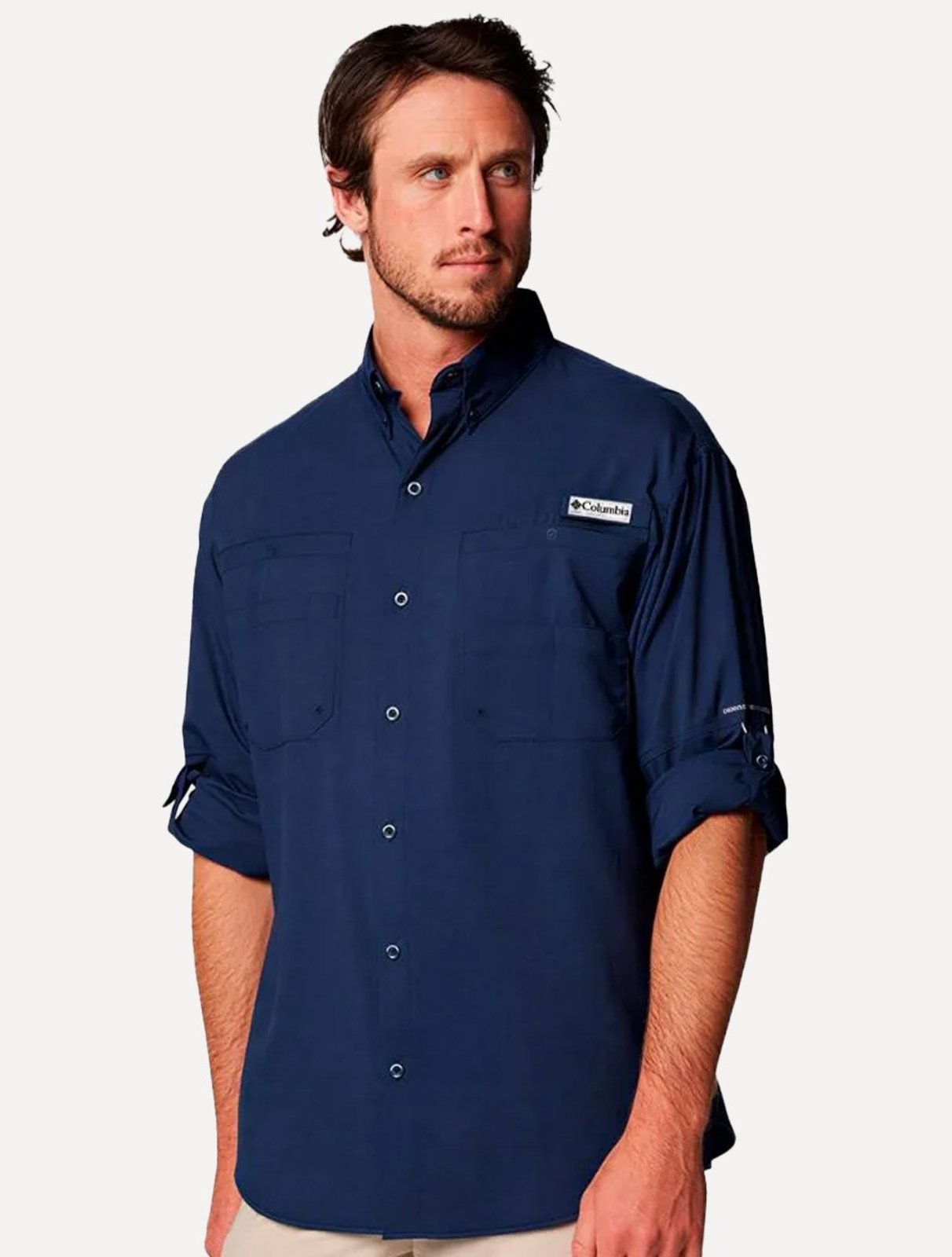 Camisa Columbia Masculina Tamiami II Navy Collegiate Azul Marinho