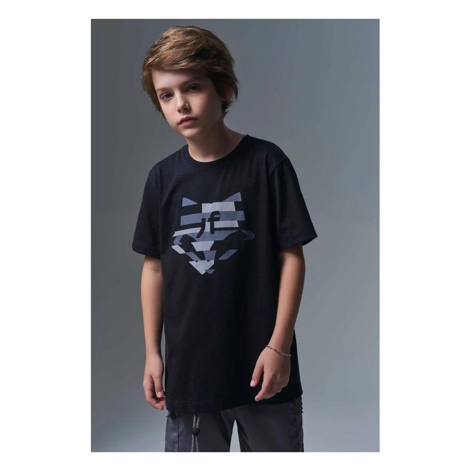 Infantil - Camiseta Menino Azul Johnny Fox 10 Azul