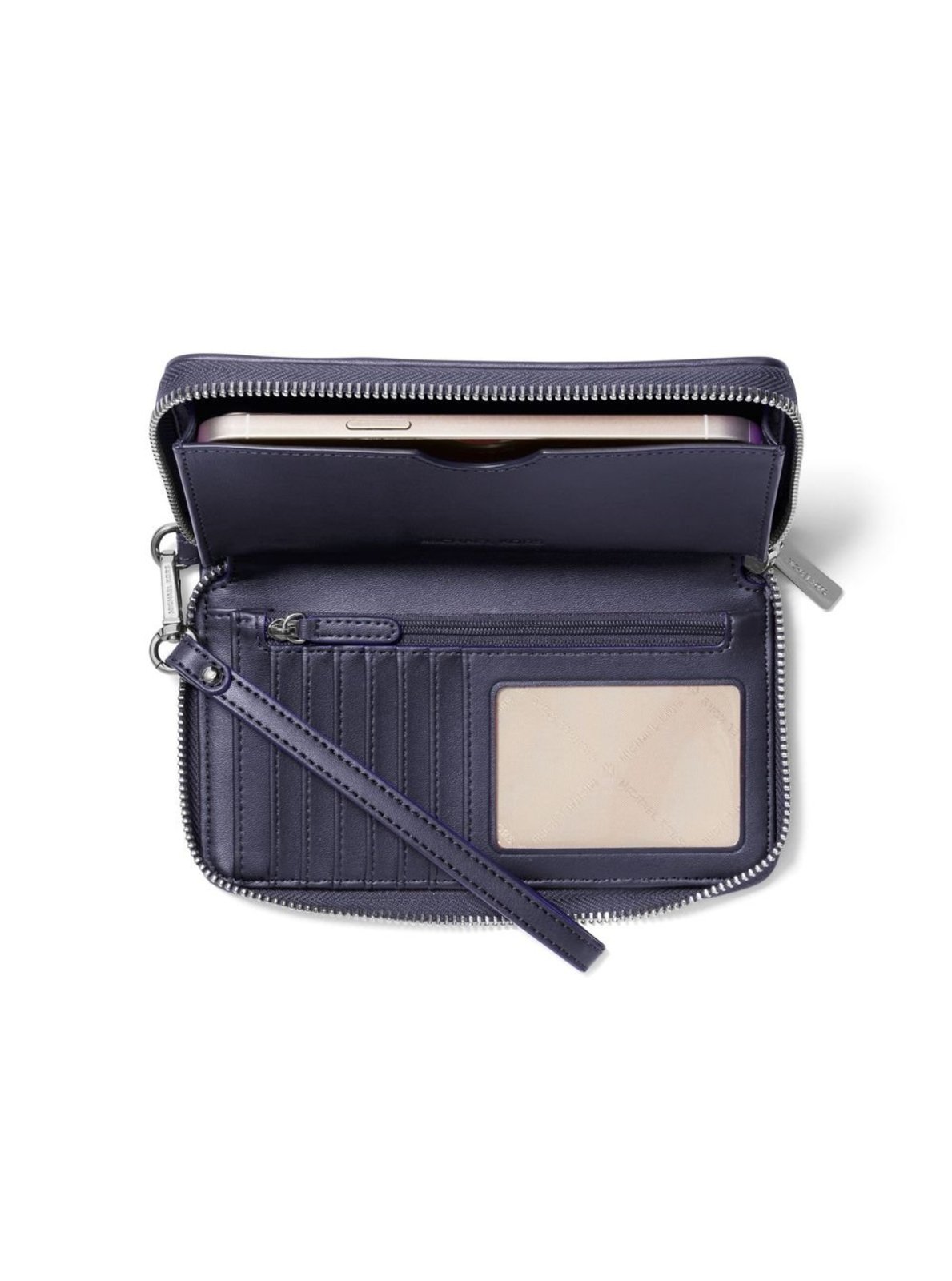 Vista 3 Carteira Jet Set Travel Jacquard 35R5stve3j406 Michael Kors azul Michael Kors azul