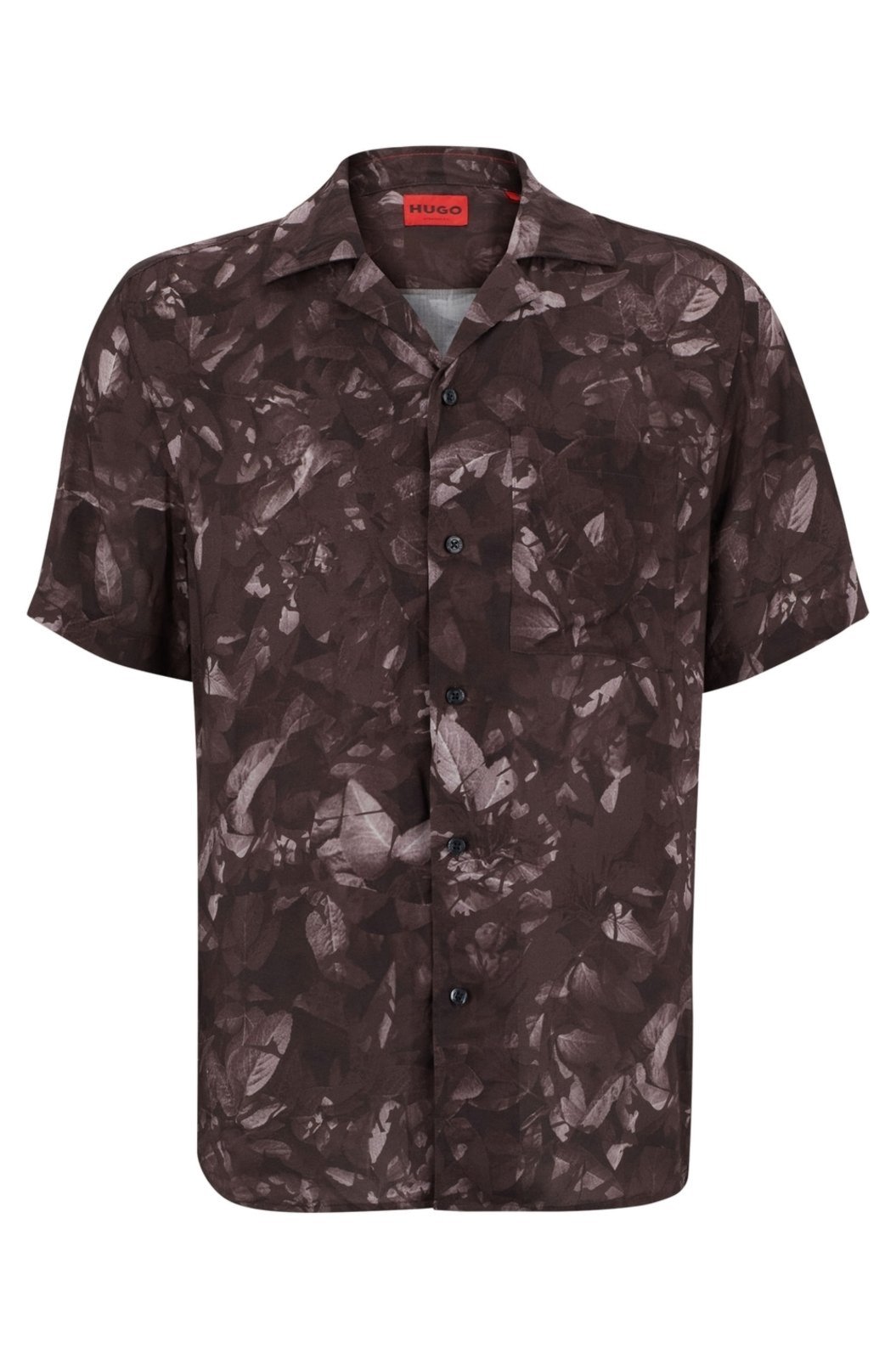 Camisa Manga Curta Oversized Com Estampa Floral