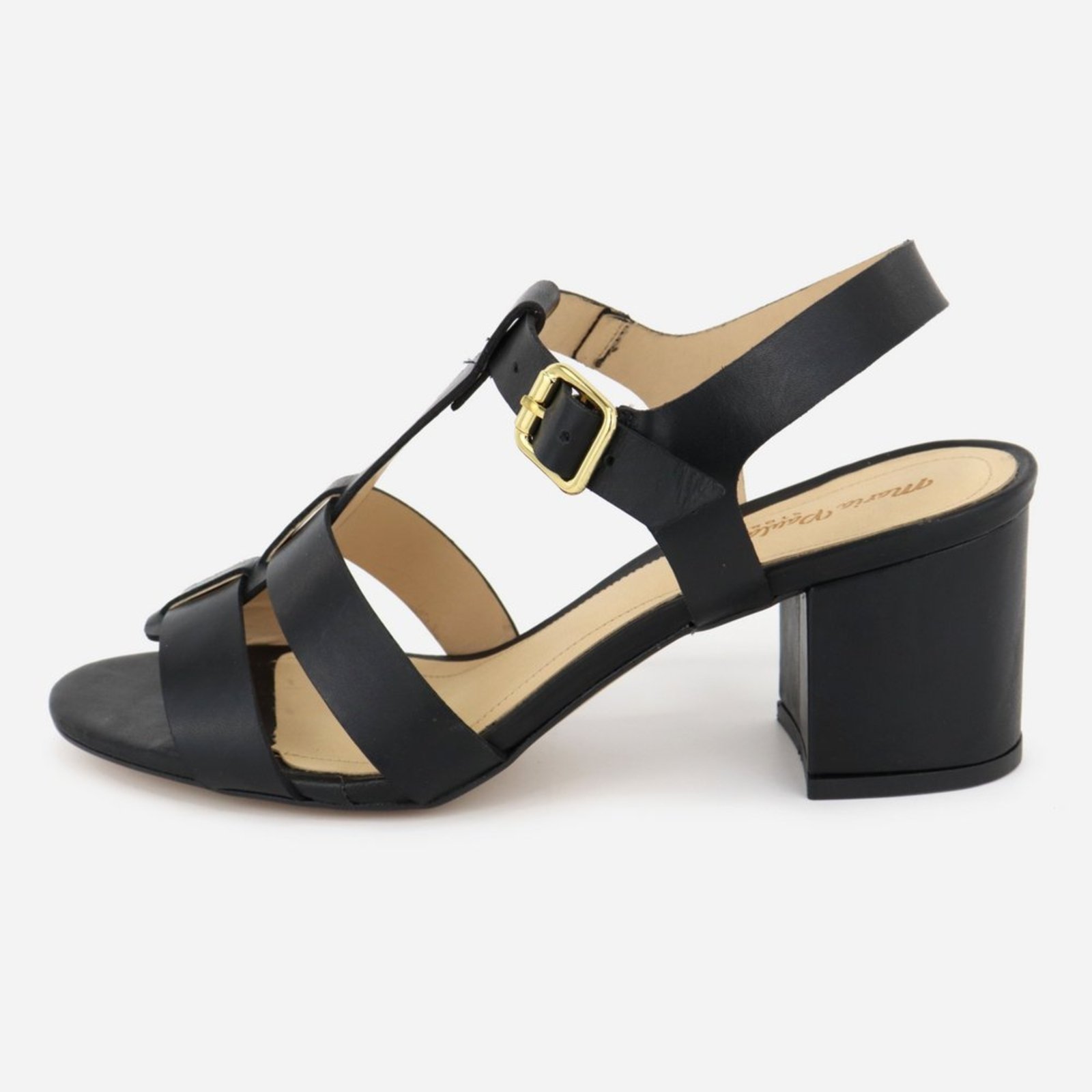 Tamanco Confort Fivela Maria Paula Couro Feminino Preto