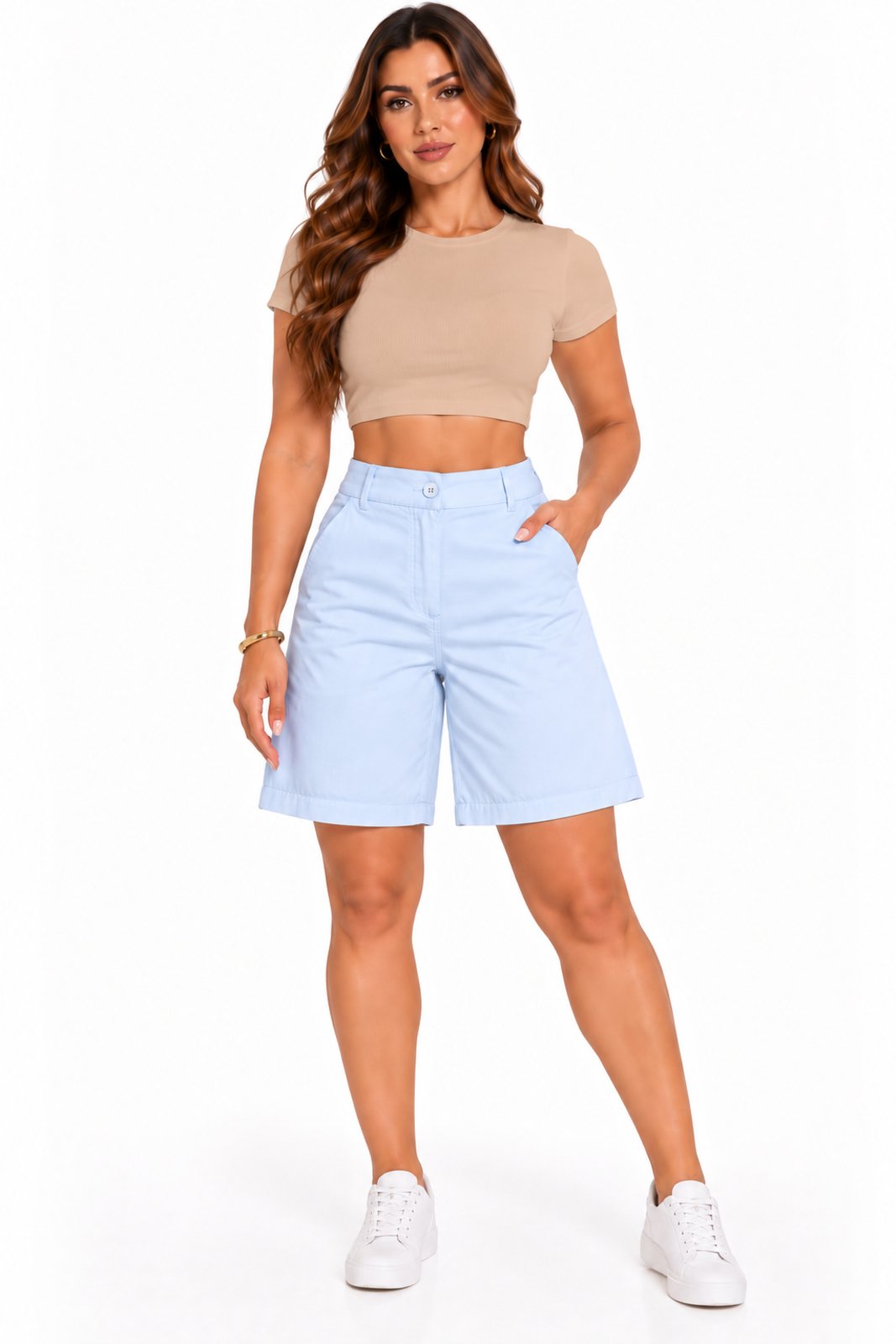 Bermuda Feminina D Bell Outlet Fashion Marrant Azul