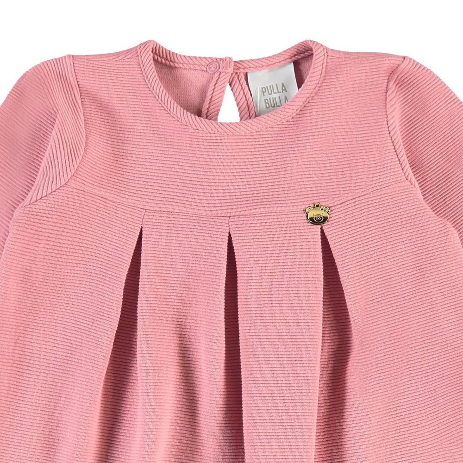 Infantil - Vestido Rosa Primeiros Passos Pulla Bulla Menina - 55221-1052