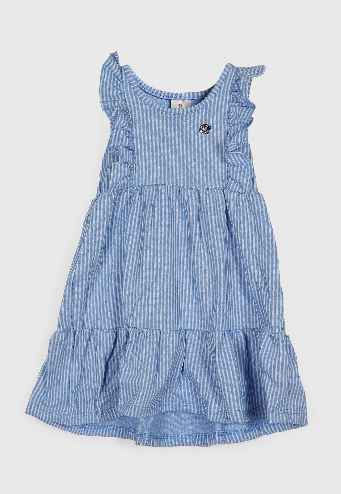 Vestido Brandili Listrado Azul