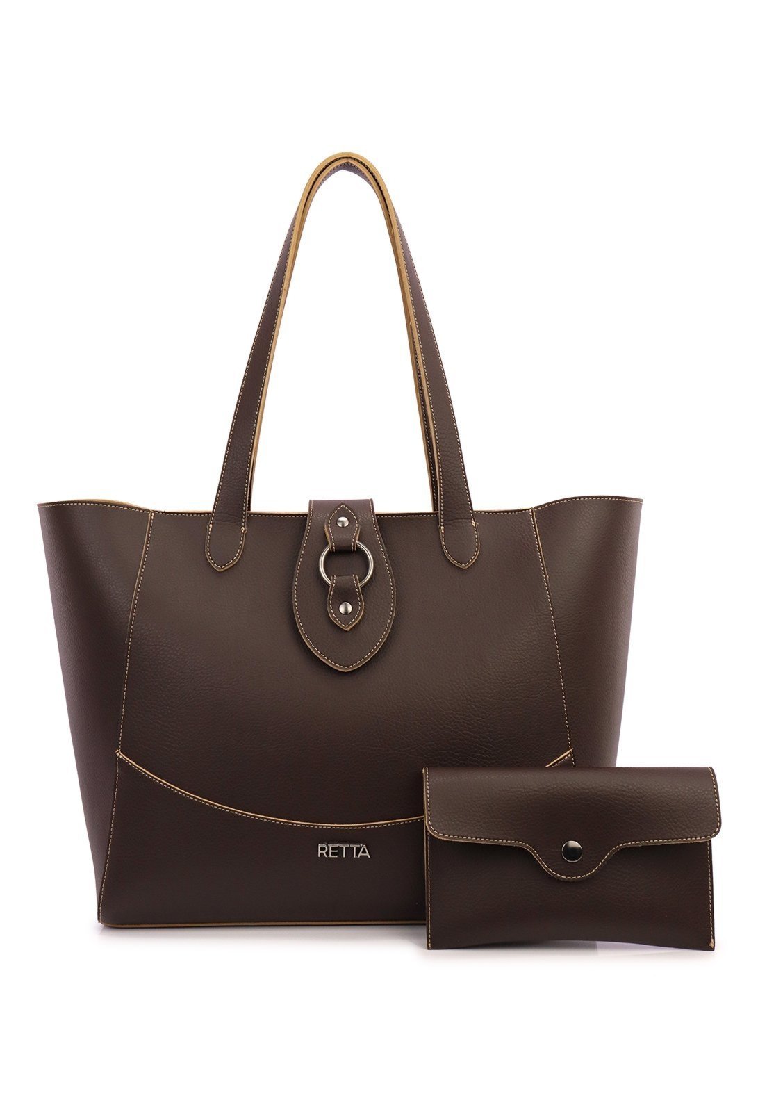 Bolsa Sacola Feminina Grande Elegante Com Carteira