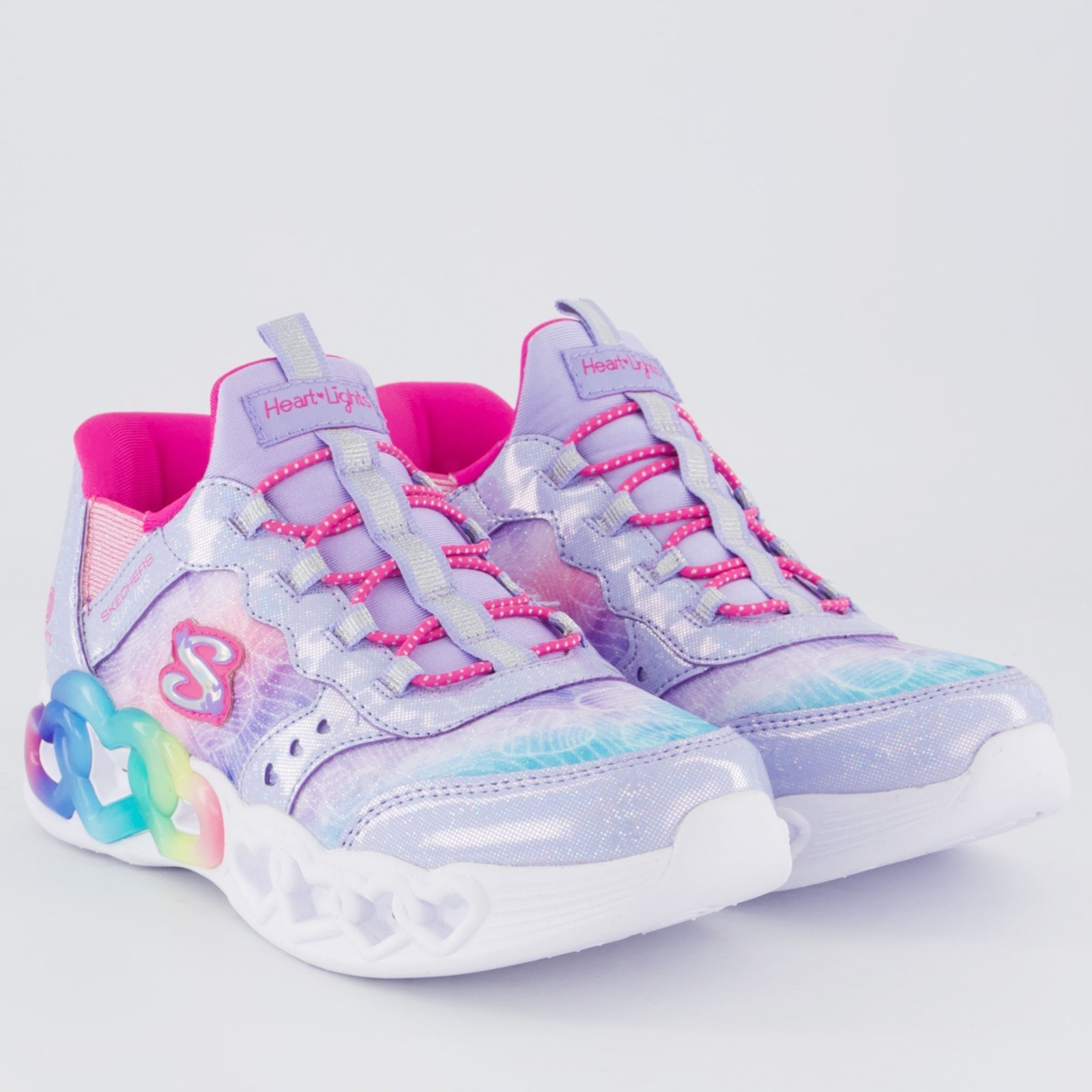 Vista 3 Tênis Skechers Infinite Hearts roxo Skechers roxo