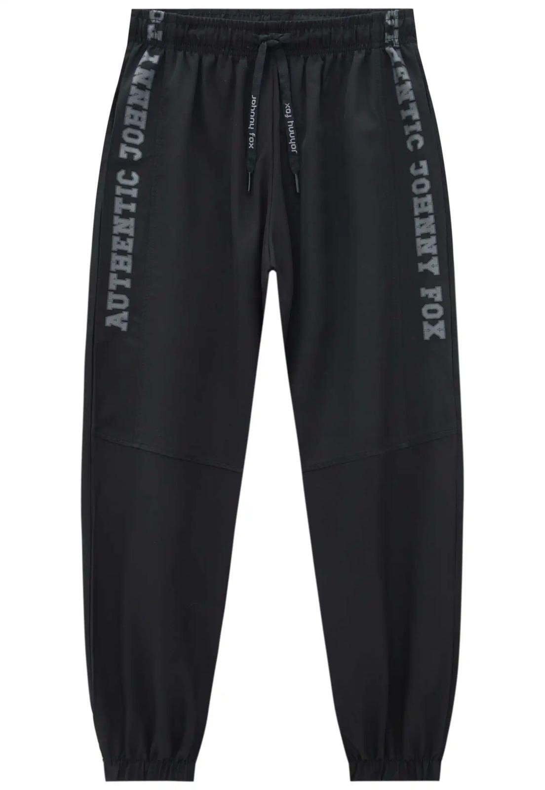 Infantil - Calça Preta Moletom Menino Authentic Johnny Fox 10 Preto