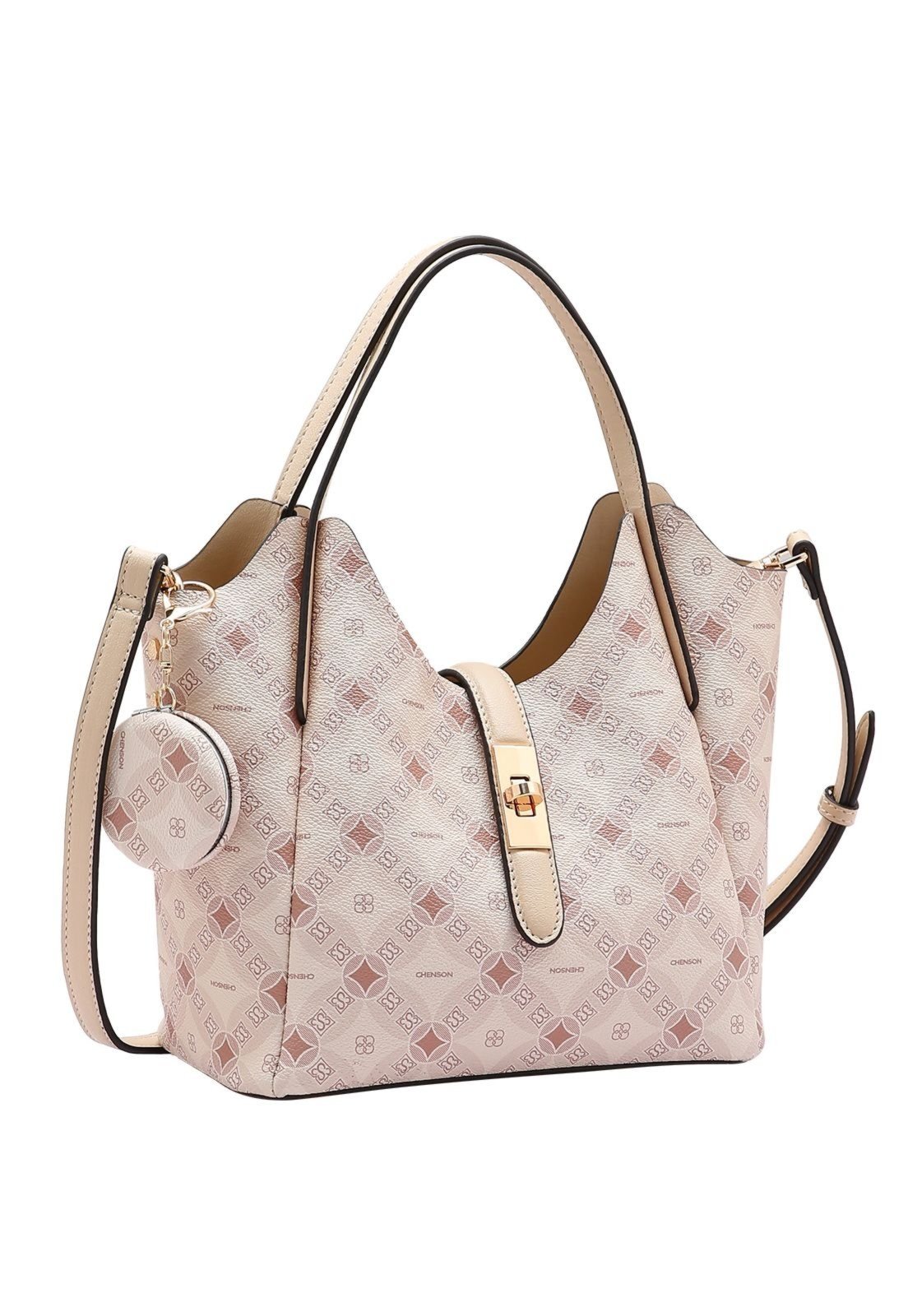 Bolsa Feminina Chenson Monograma Contemporâneo 3485380 Bege