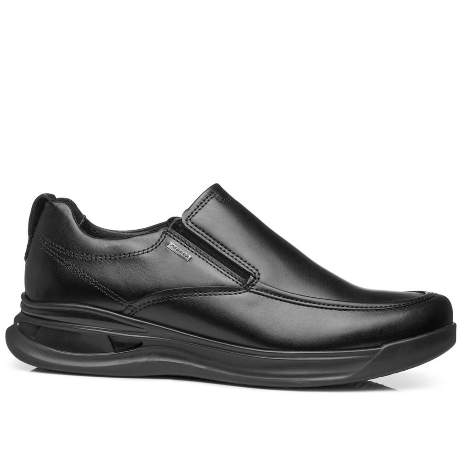 Sapato Casual Pegada Masculino em Couro Preto 126804-01 Sapato Casual Pegada Masculino em Couro Preto 126804-01 44