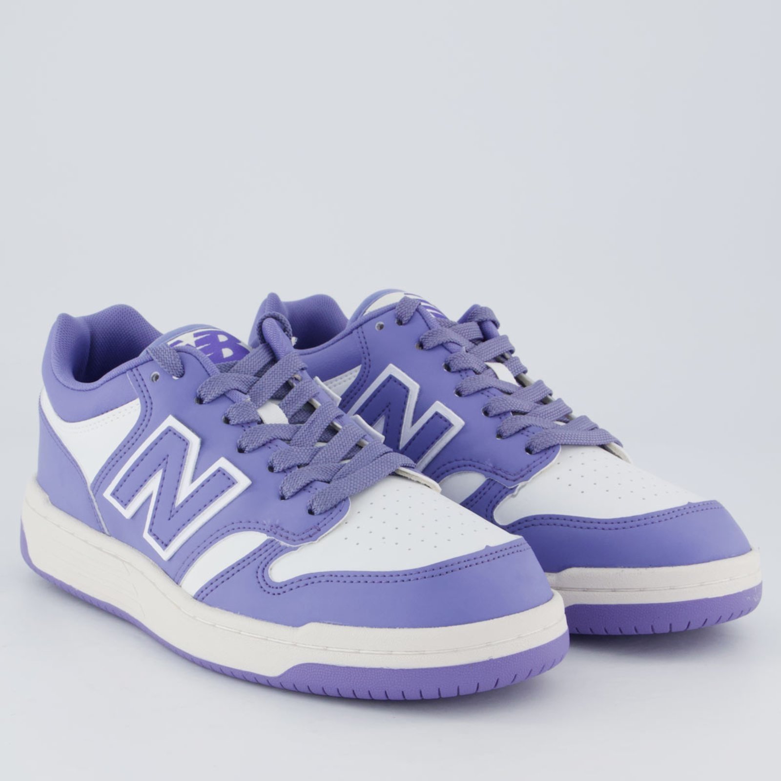 Vista 3 Tênis New Balance 480 Low Feminino Lilás e Branco roxo New Balance roxo
