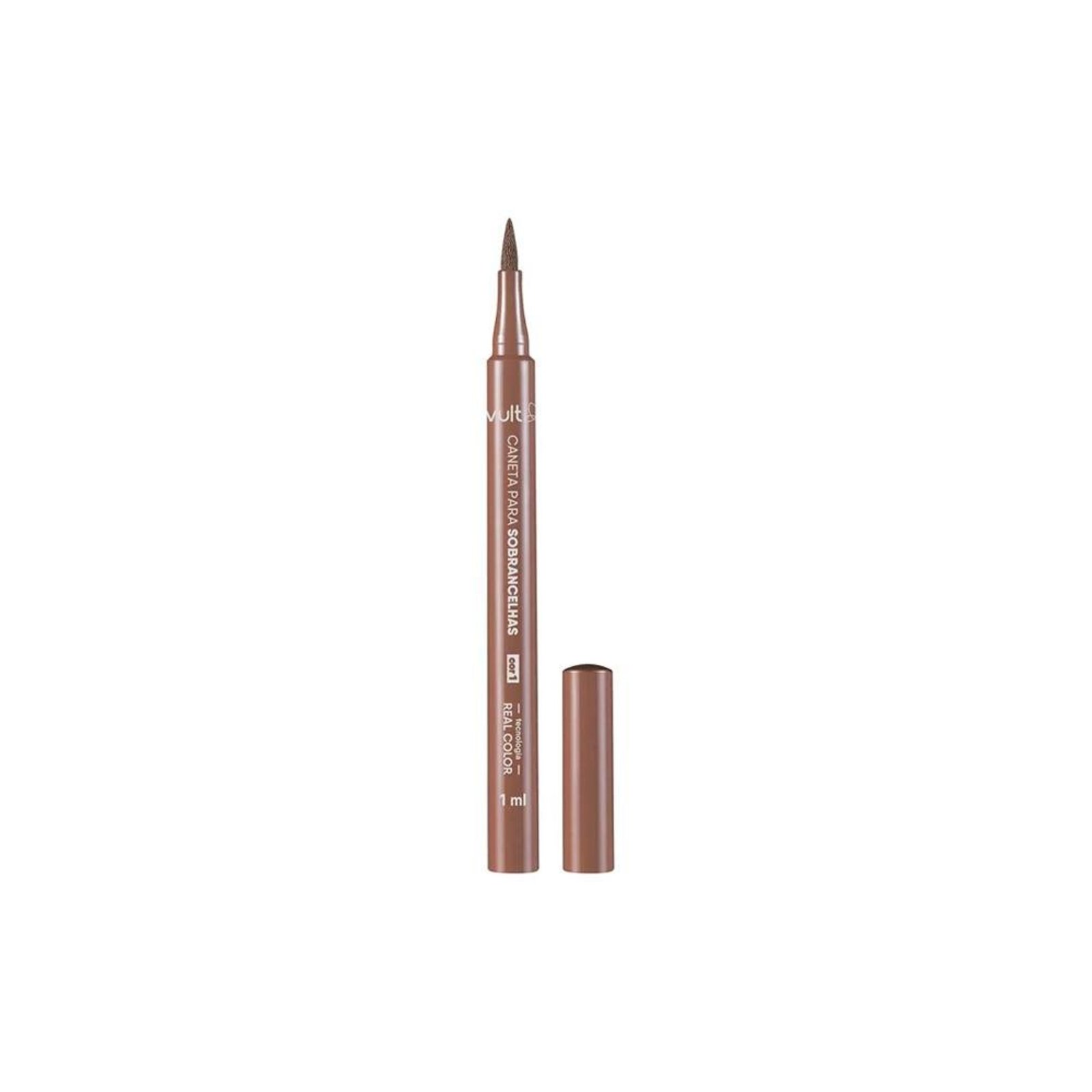 Vult Real Color Cor 02 Caneta Para Sobrancelhas Preto 1ml