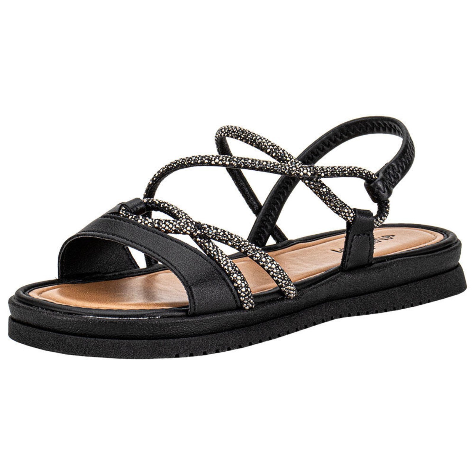 Sandália Feminina Flat Mississipi Mf031 A0640031 Preto
