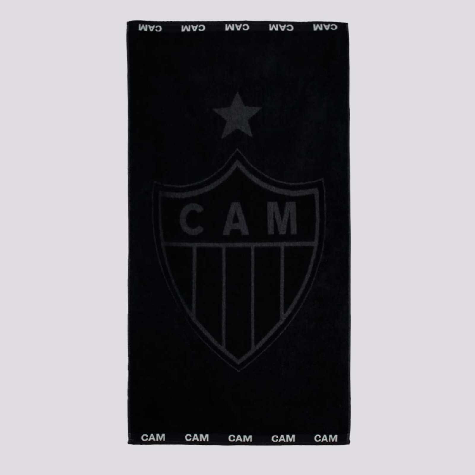 Toalha De Banho Bouton Atlético Mineiro Jacquard Preta e Branca