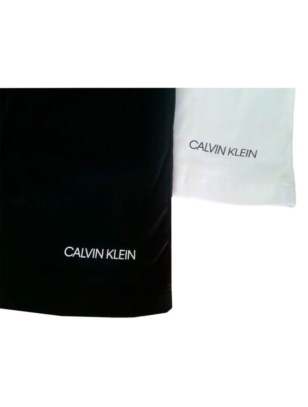 Vista 3 Camisetas Calvin Klein Underwear Masculinas V-Neck Branca e Preta Pack 2UN preto Calvin Klein preto