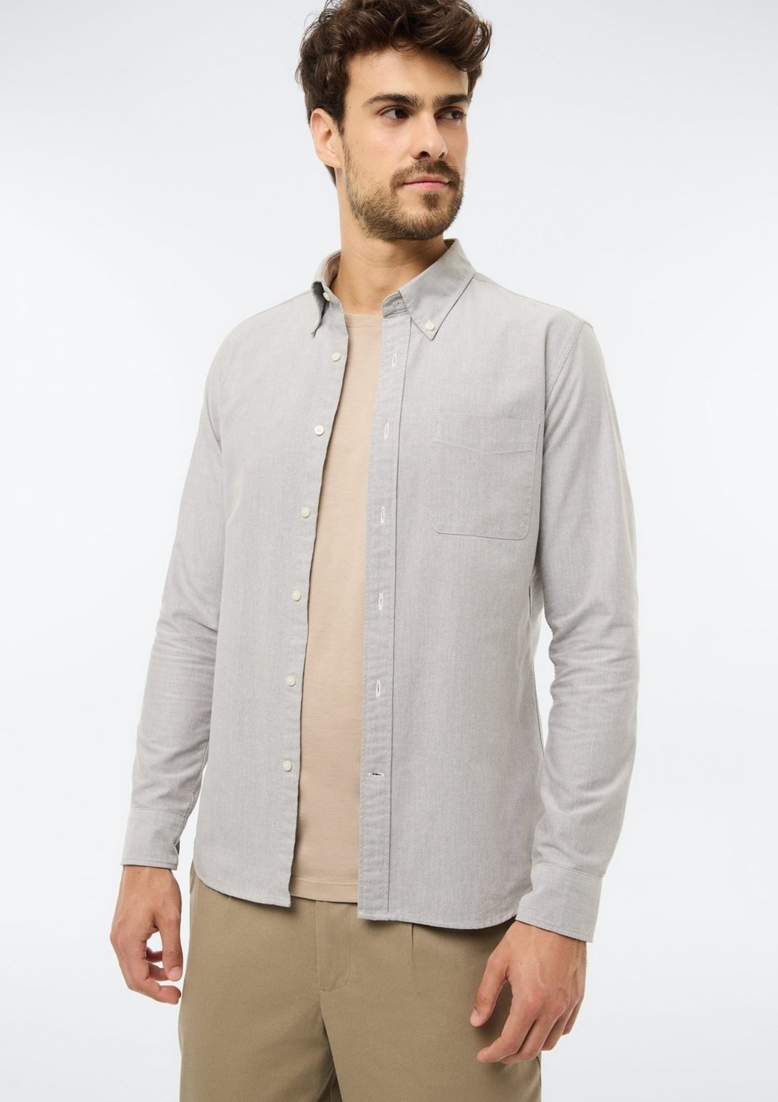 Camisa Masculina Oxford Manga Longa Hering