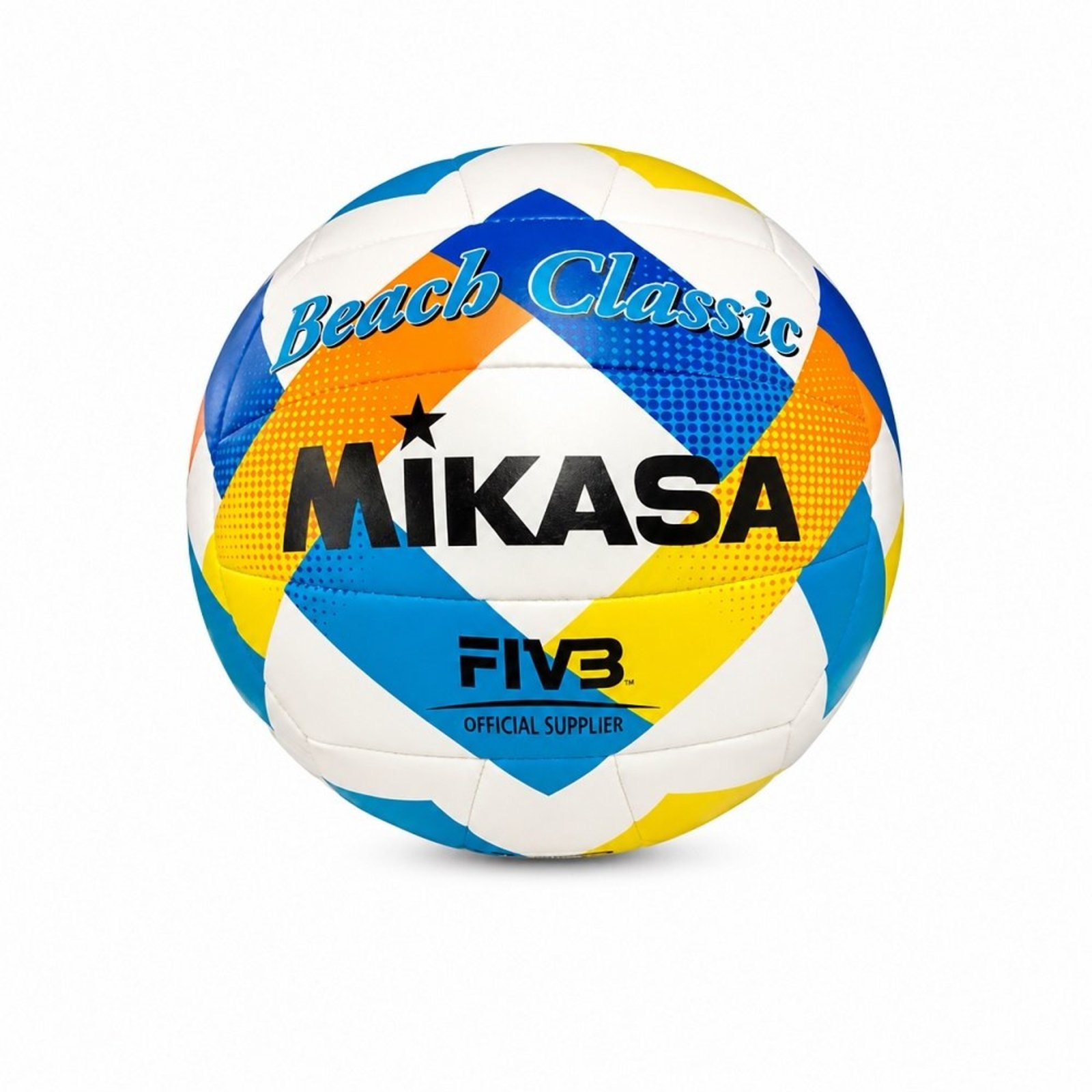 Bola Mikasa de Vôlei de Praia BV543-Y - Branco/Amarelo/Azul