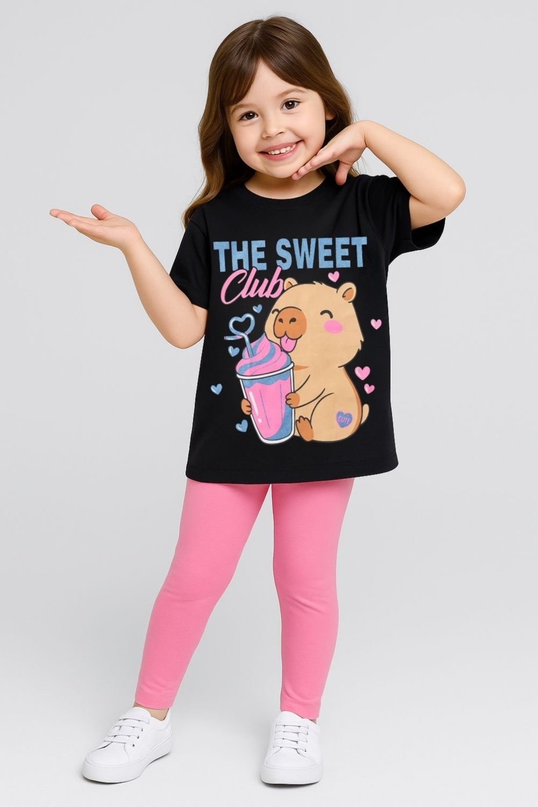 Infantil - Conjunto Disney Feminino Blusa Capivara e Legging Cotton