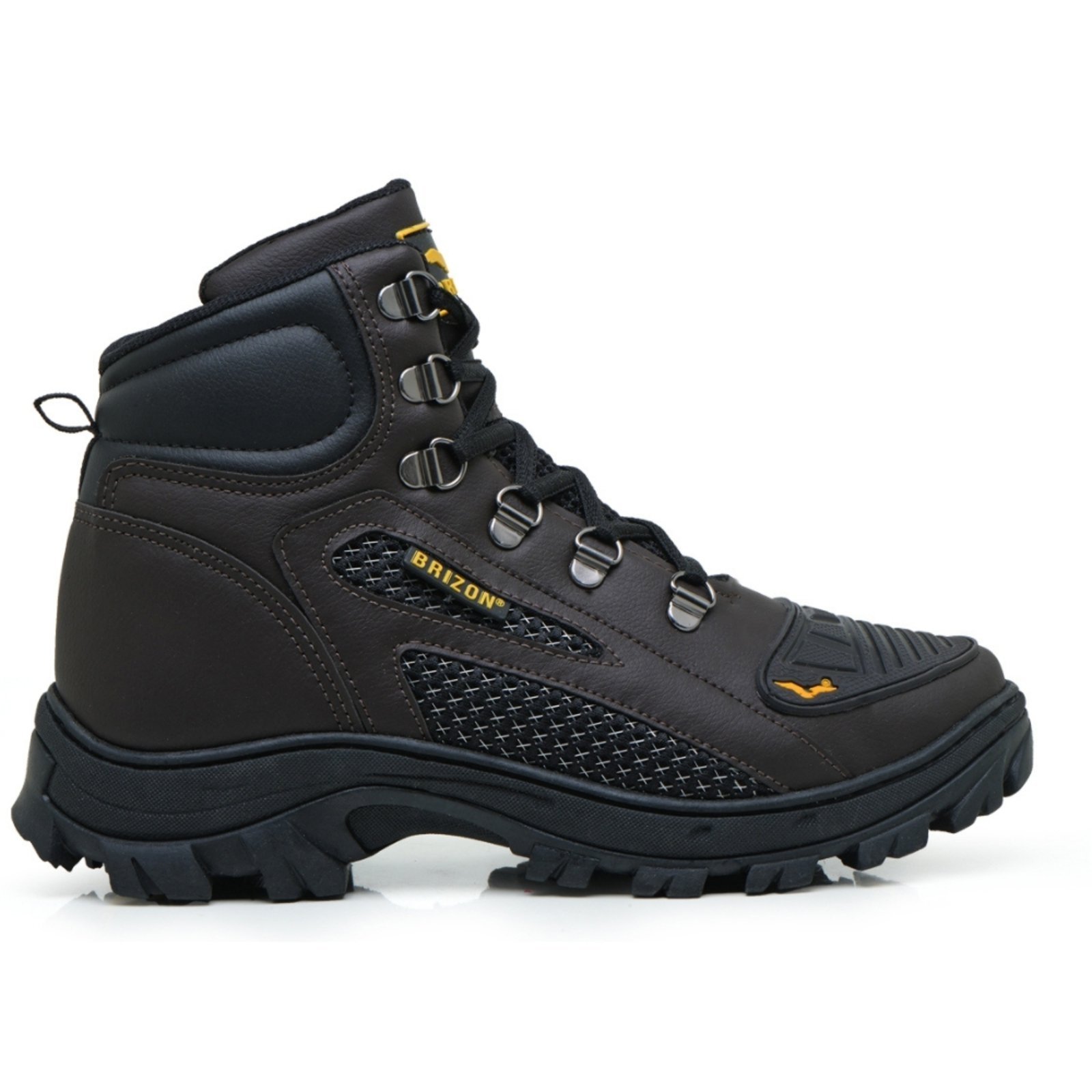 Bota Coturno Brizon Adventure Marrom Palmilha Em Gel Impermeável