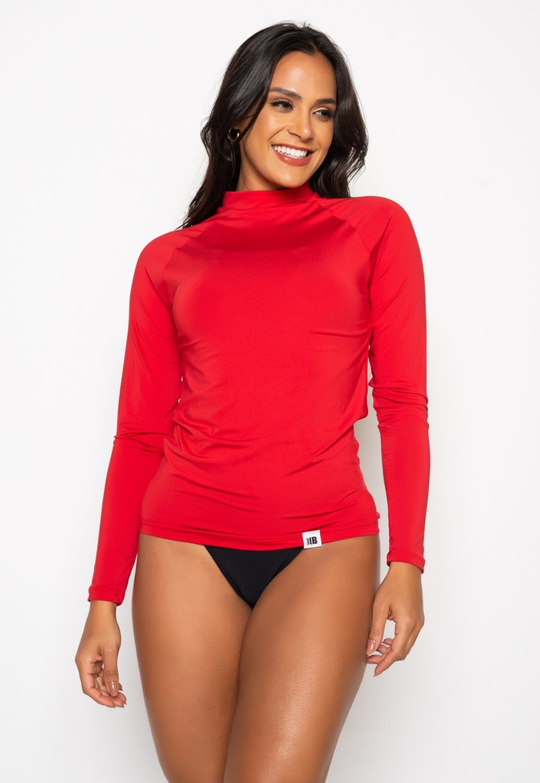 Camisa Mood Modas Longa Térmica Praia Segunda Pele Proteção Uv 50 037 Vermelho