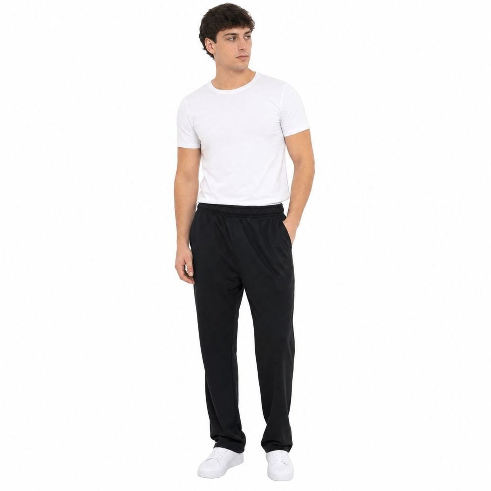 Calça Helanca Reta Ogochi Preta 72499079 - Preto - Ogochi