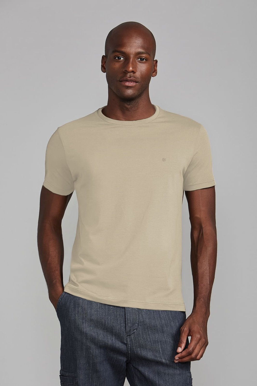 HIGHSTIL Camiseta Slim Fit - Khaki