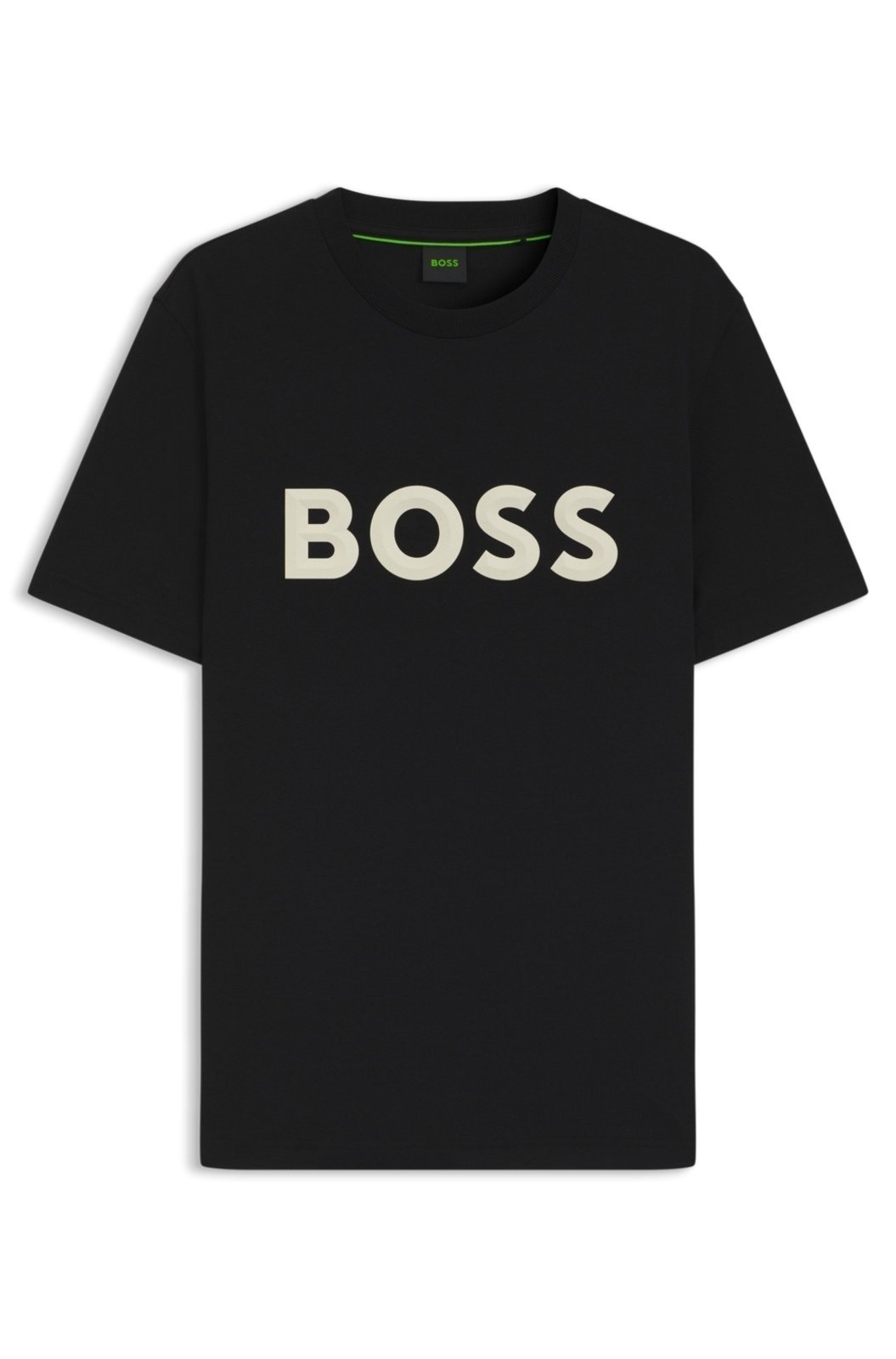 Camiseta Em Jersey De Algodão Com Logo 3D