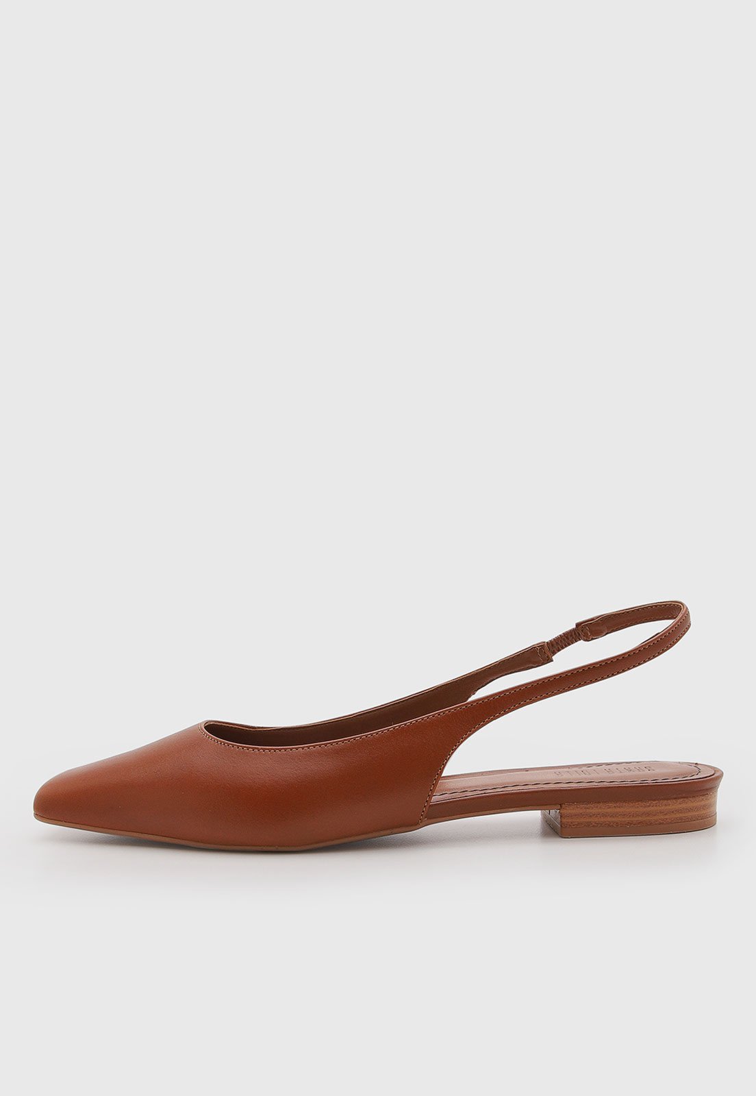 Sapatilha Feminina Santa Lolla Slingback Couro Marrom