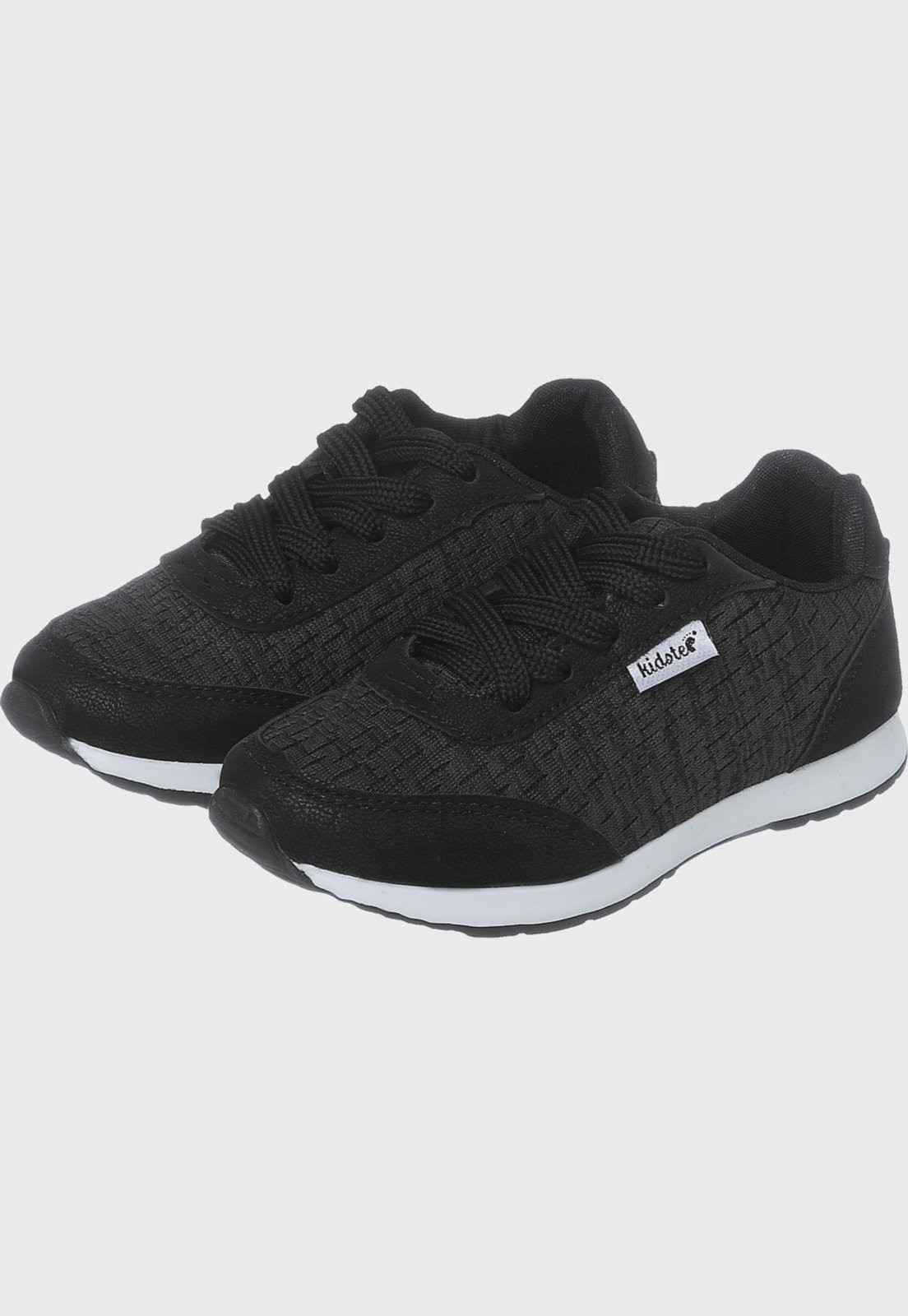 Infantil – Tênis Escolar Masculino Preto com Cinza Jogging tep