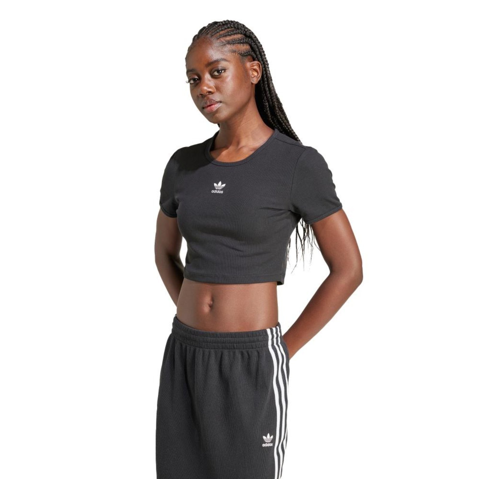 Camiseta Canelada Essentials adidas Originals Preto
