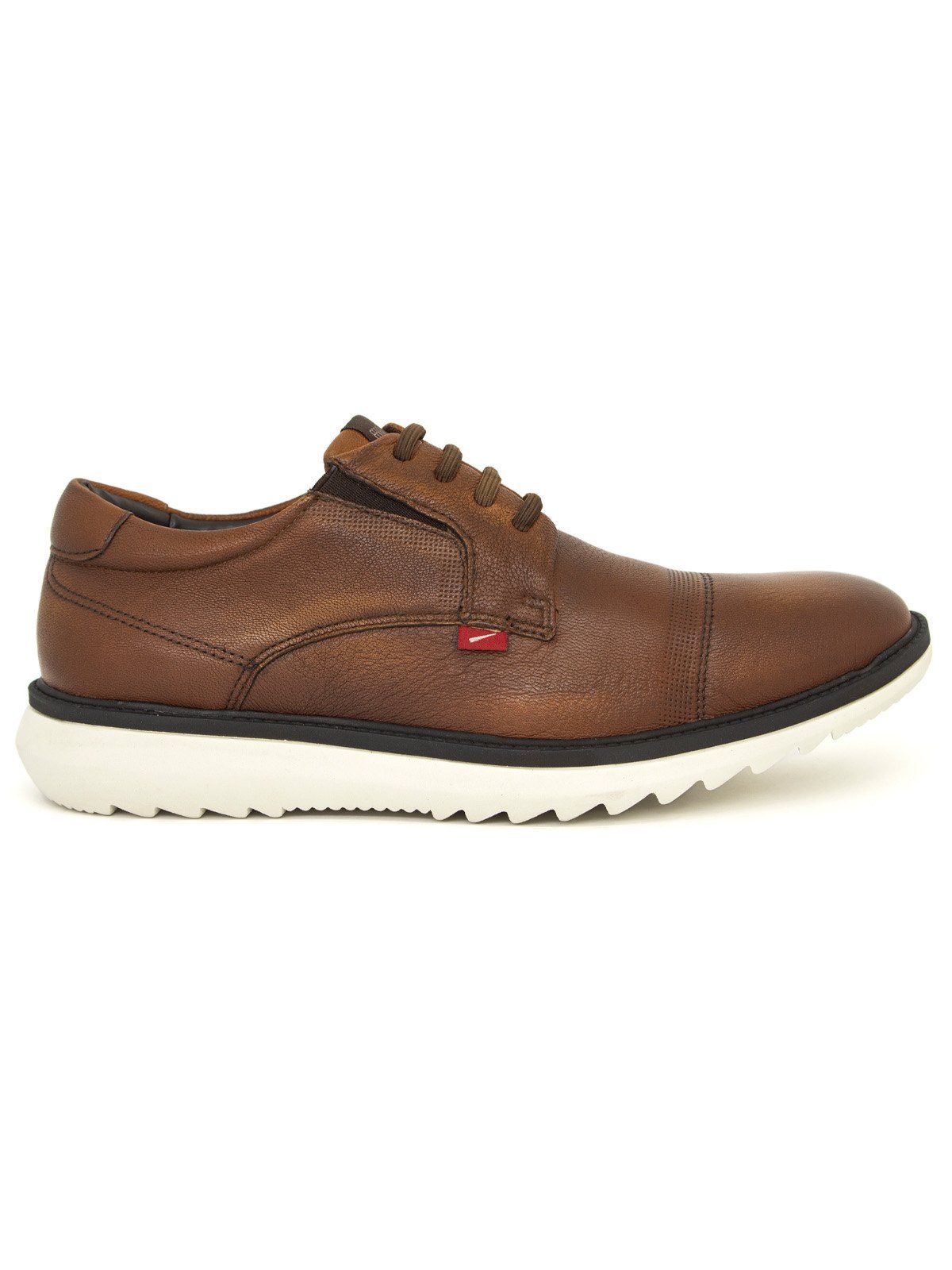 Sapato Social Masculino Ferracini 24h Galaxy Couro Marrom Havana