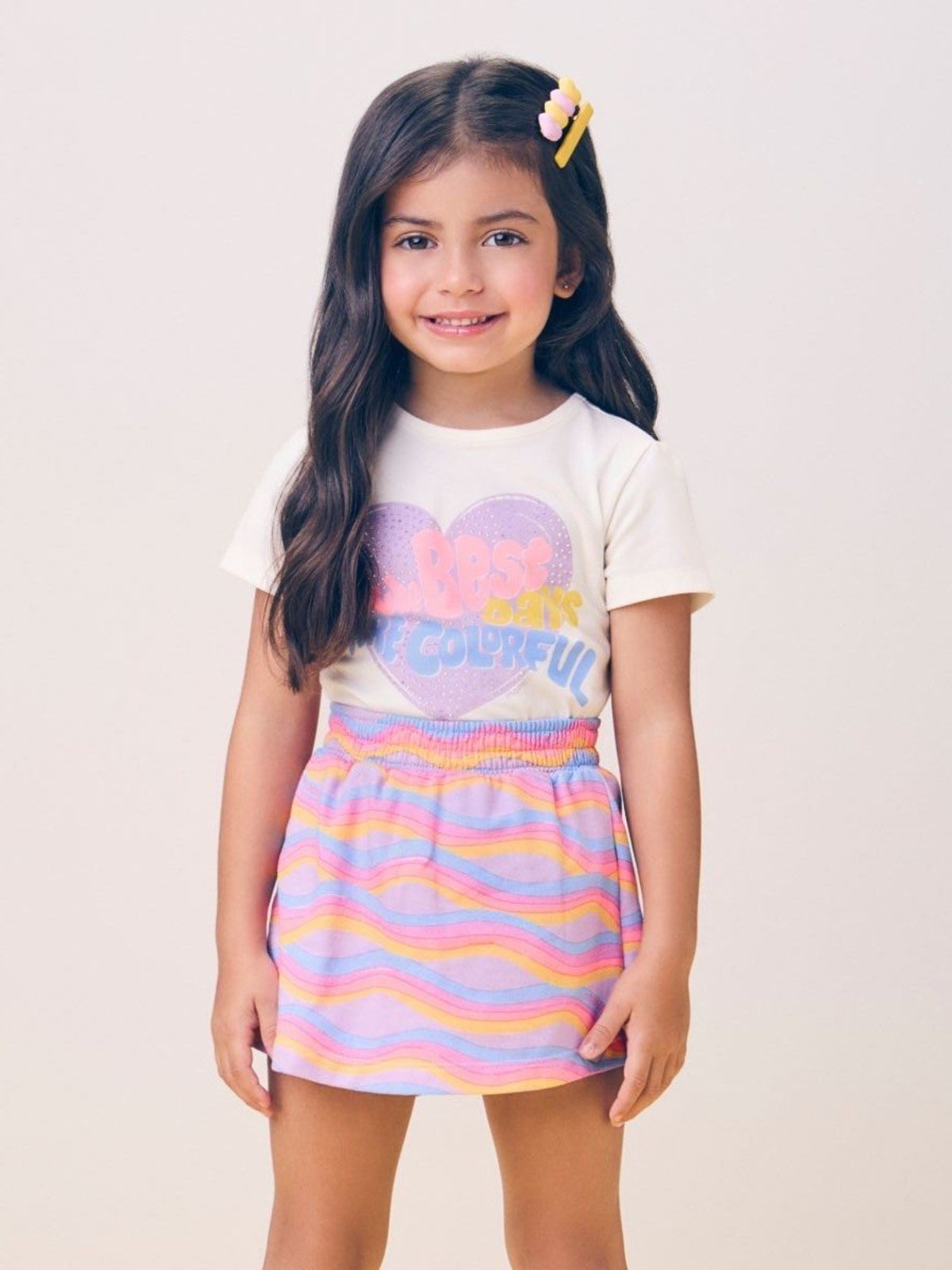 Infantil - Conjunto Arco-Íris com Strass