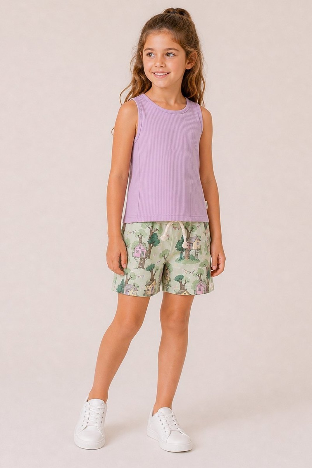 Infantil - Conjunto Bugbee Regata Malha Shorts Moletom