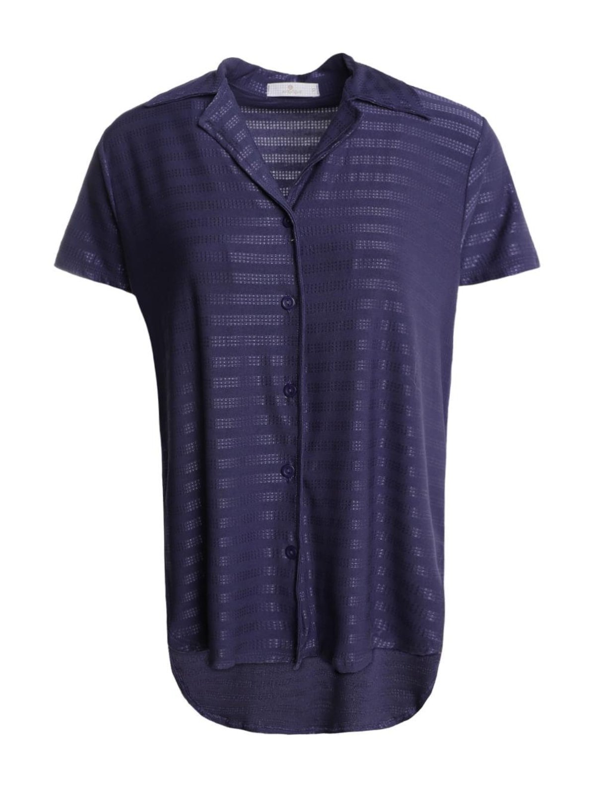 Vista 2 Camisa Mullet Fios Brilhosos Autentique Feminino MARINHO azul Autentique azul