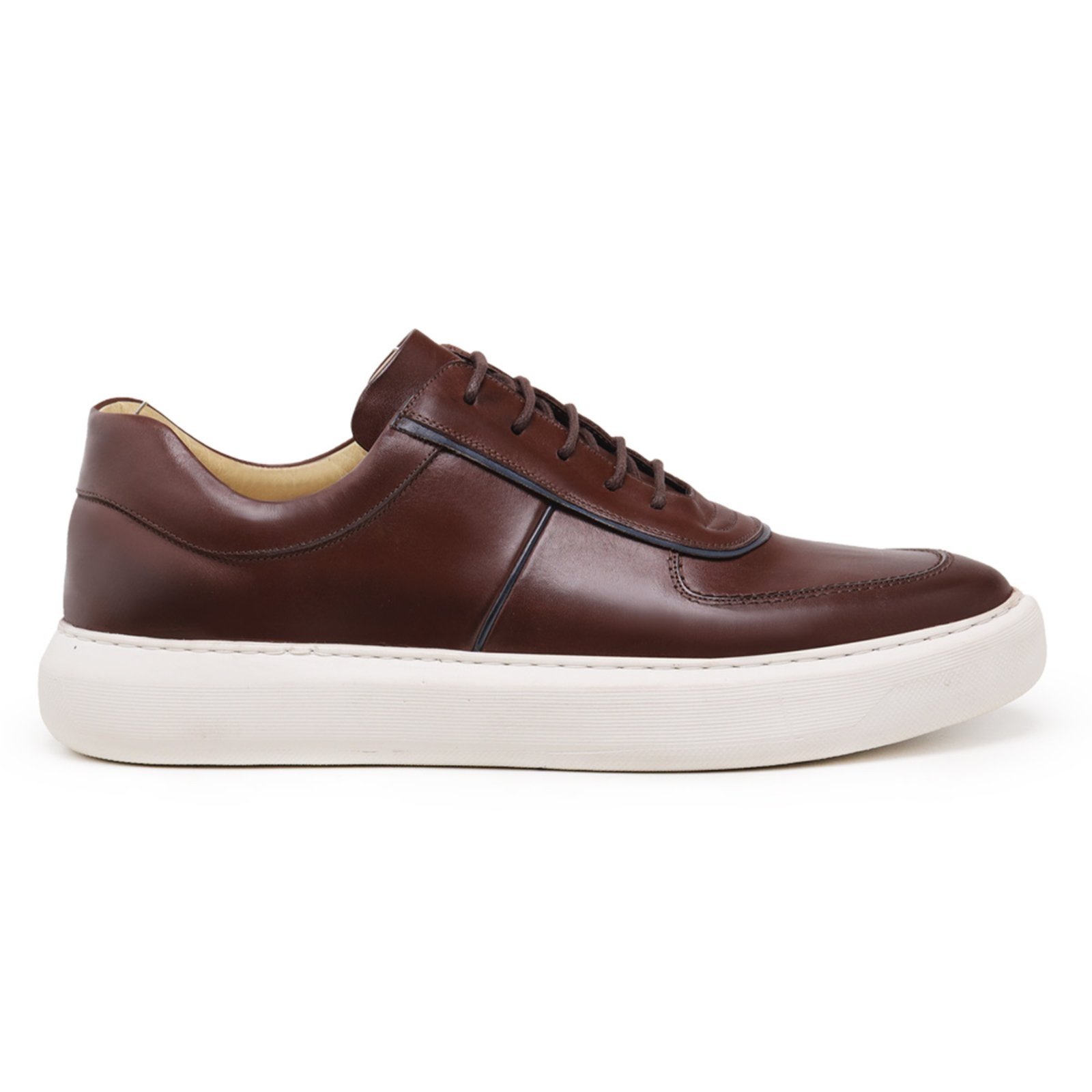 Sapato Masculino Casual Oxford em Couro Paulo Vieira Cor Tabaco