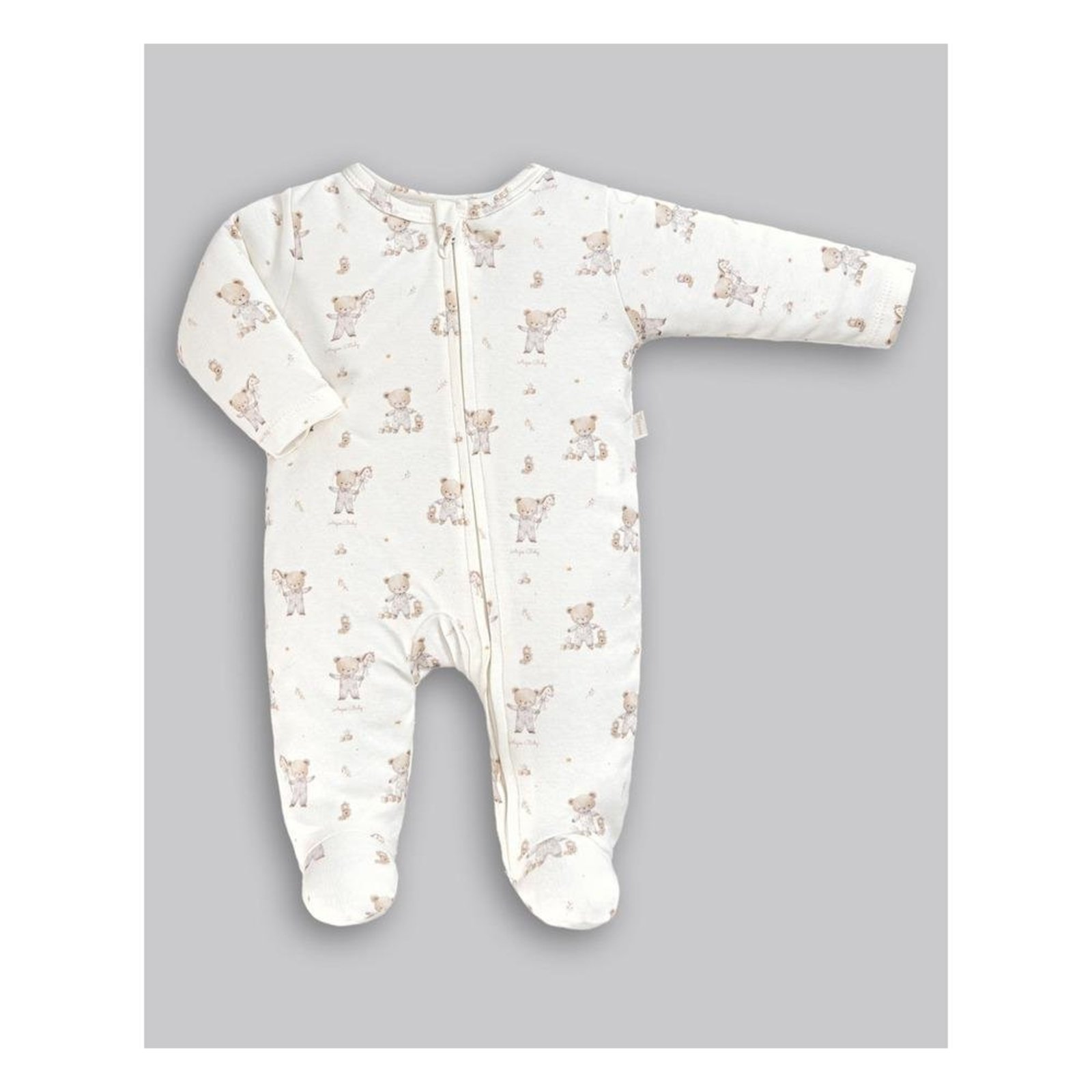 Infantil - Macacão Longo Estampa Ursinho Anjos Baby Off White P Off-white