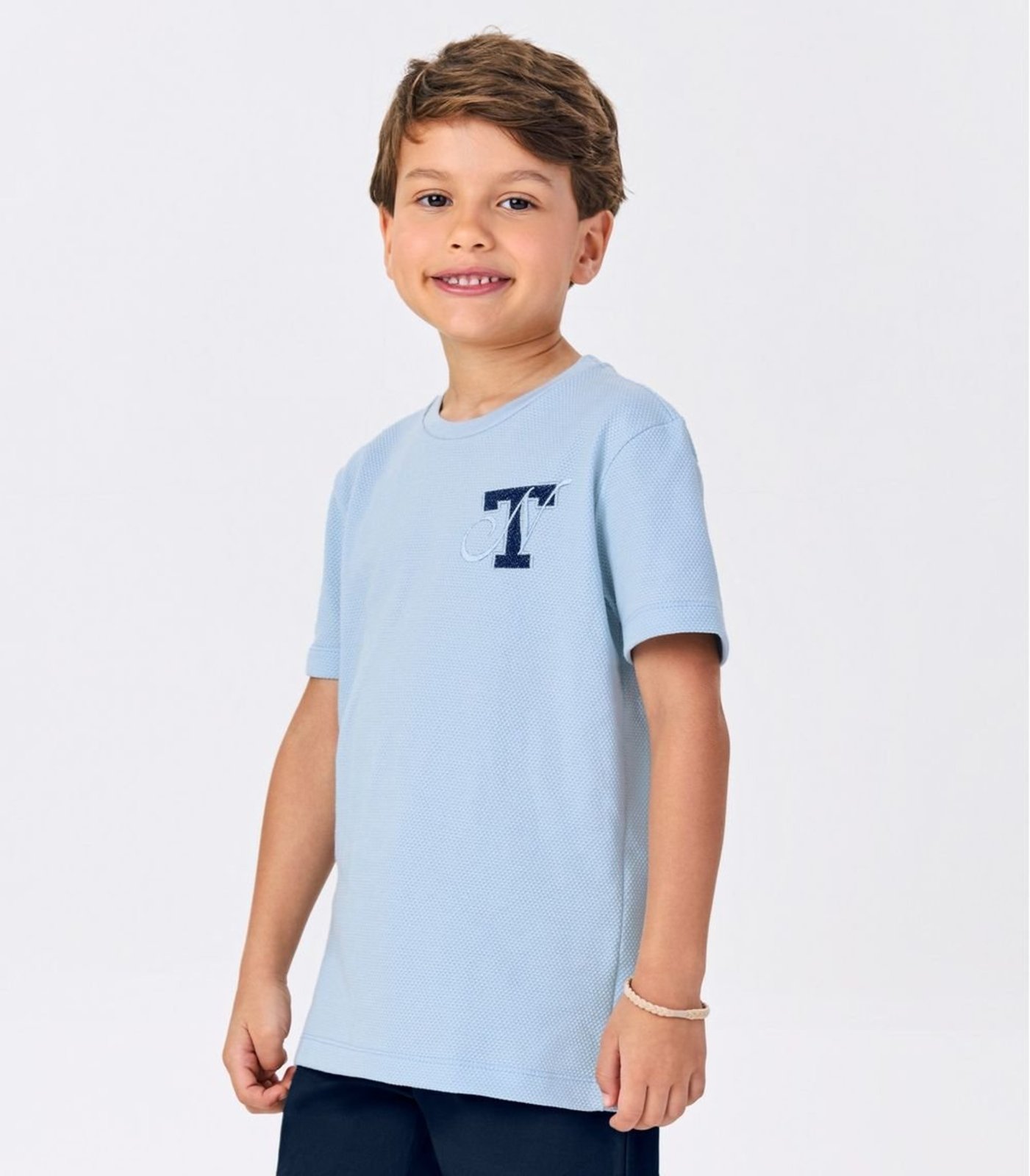 Vista 3 Infantil - Conjunto Menino Camiseta Com Bermuda Trick Nick bege Trick Nick bege