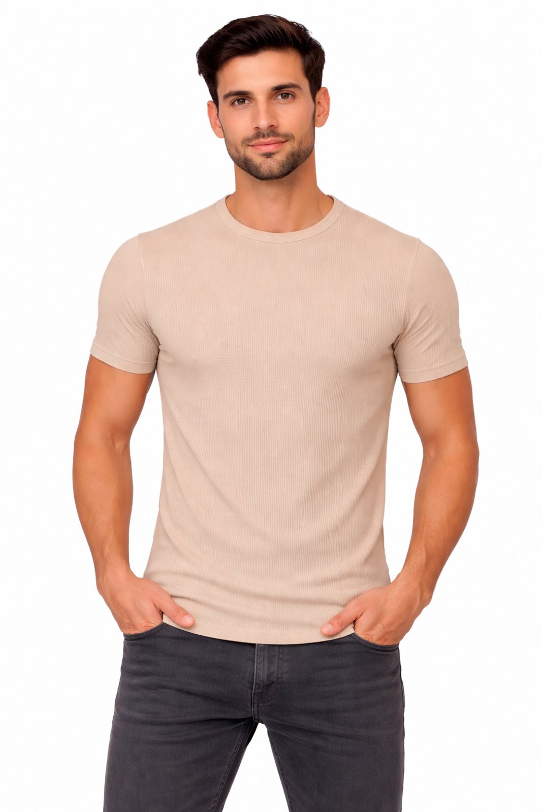 Camisa Basica D Bell Outlet Fashion Canelada Bege