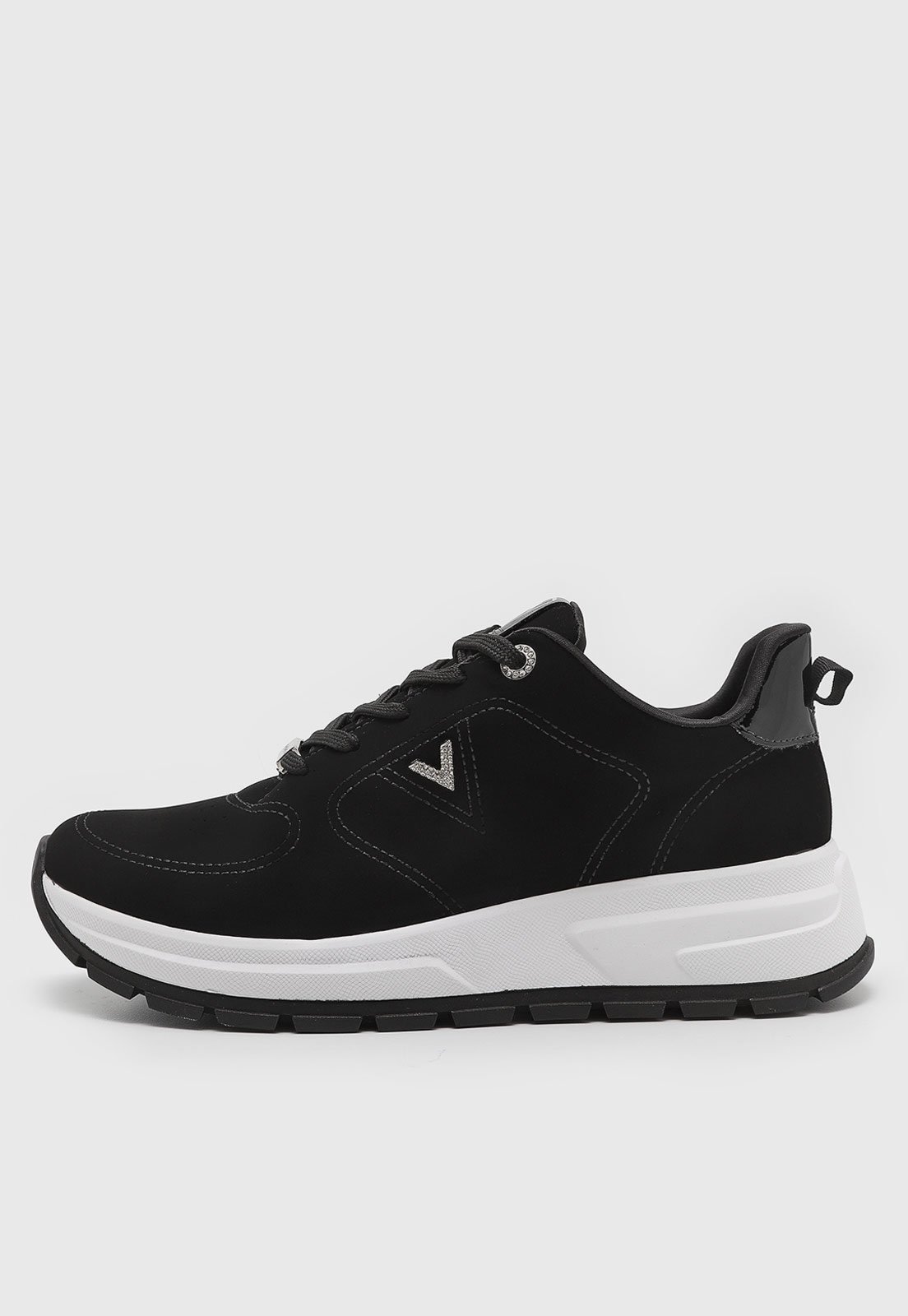 Tênis Feminino Via Marte Preto com Cadarço