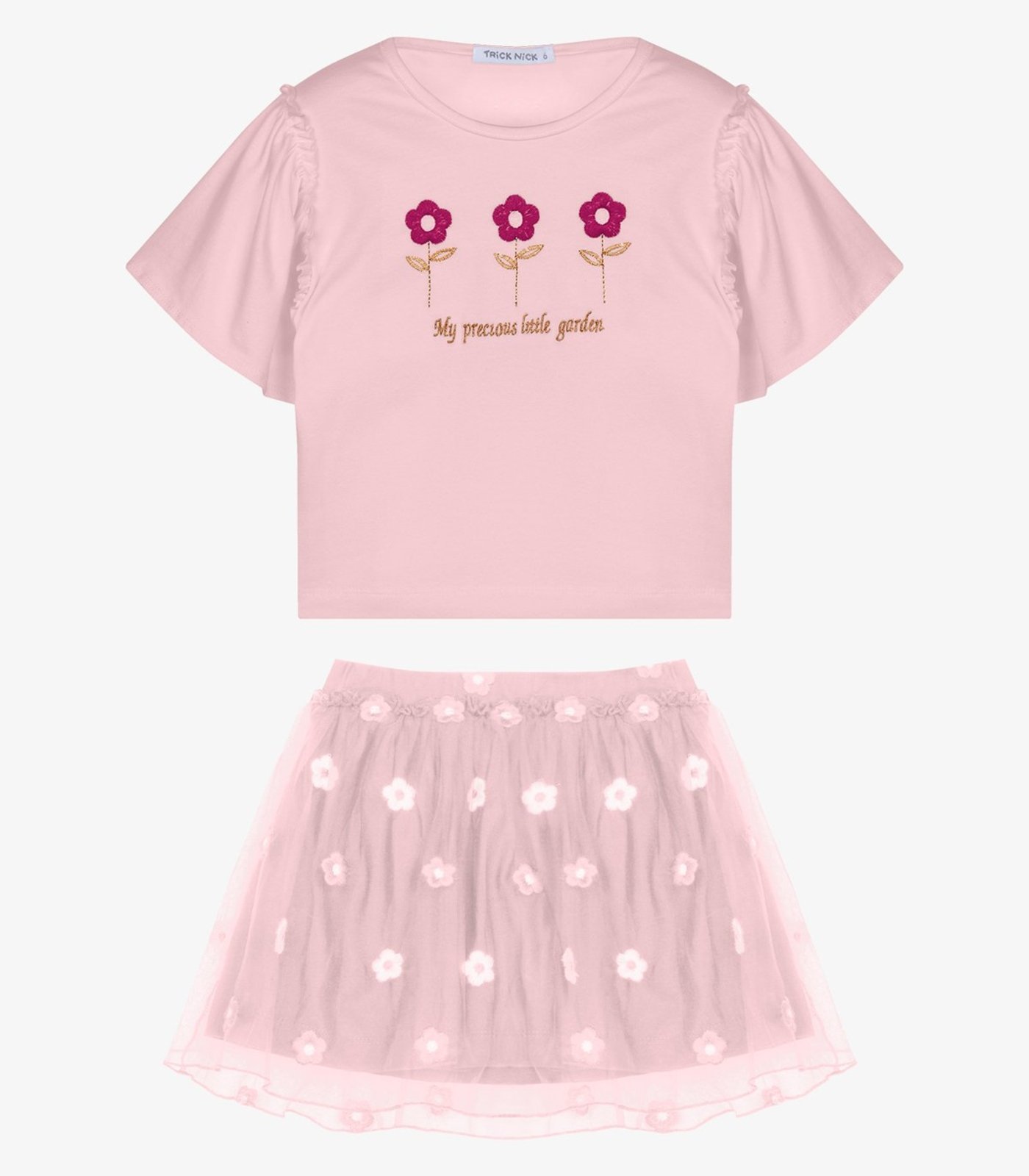 Infantil - Conjunto Blusa Com Saia Trick Nick Rosa
