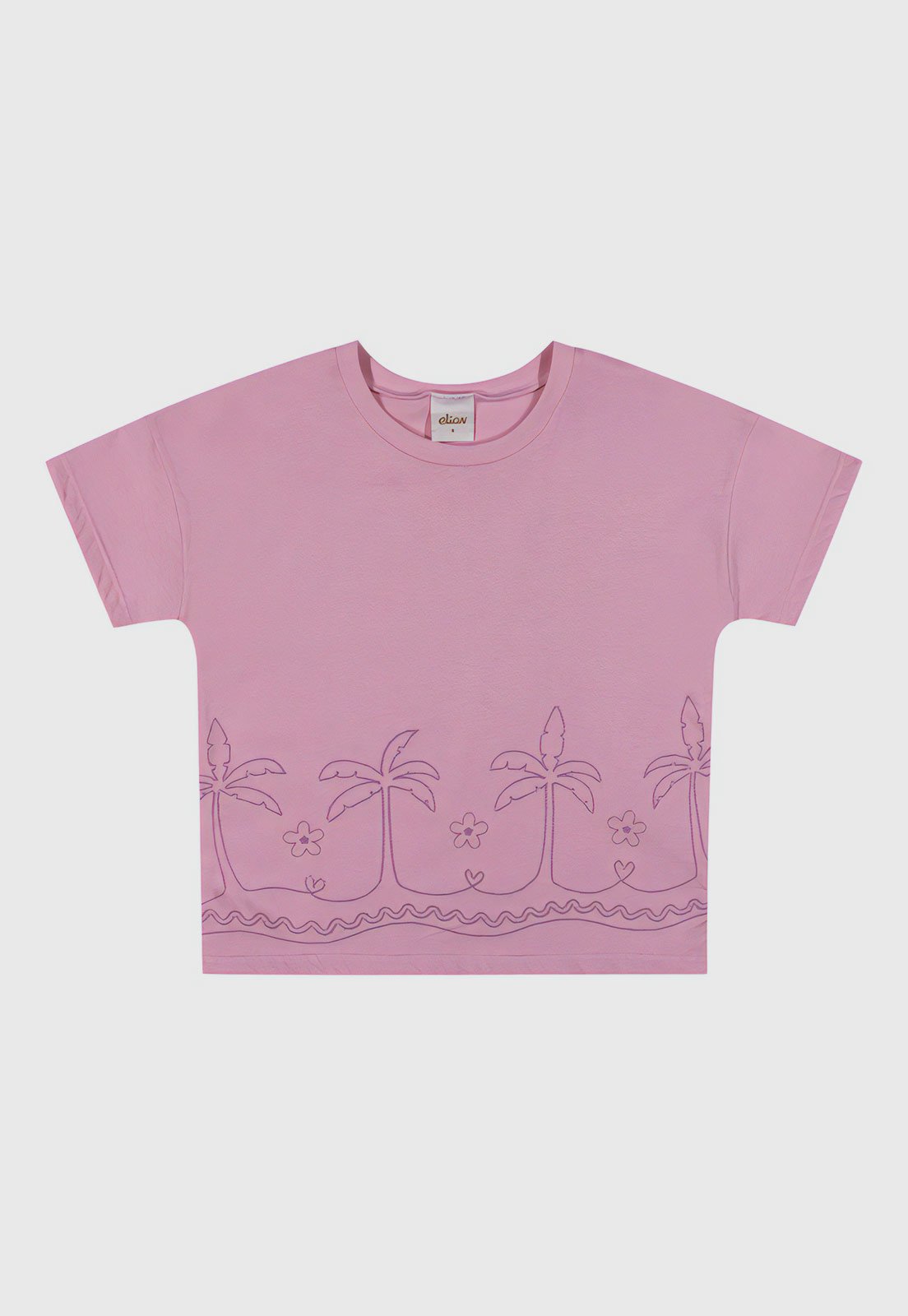 Infantil - Blusa Elian Floral E Folhagem Rosa