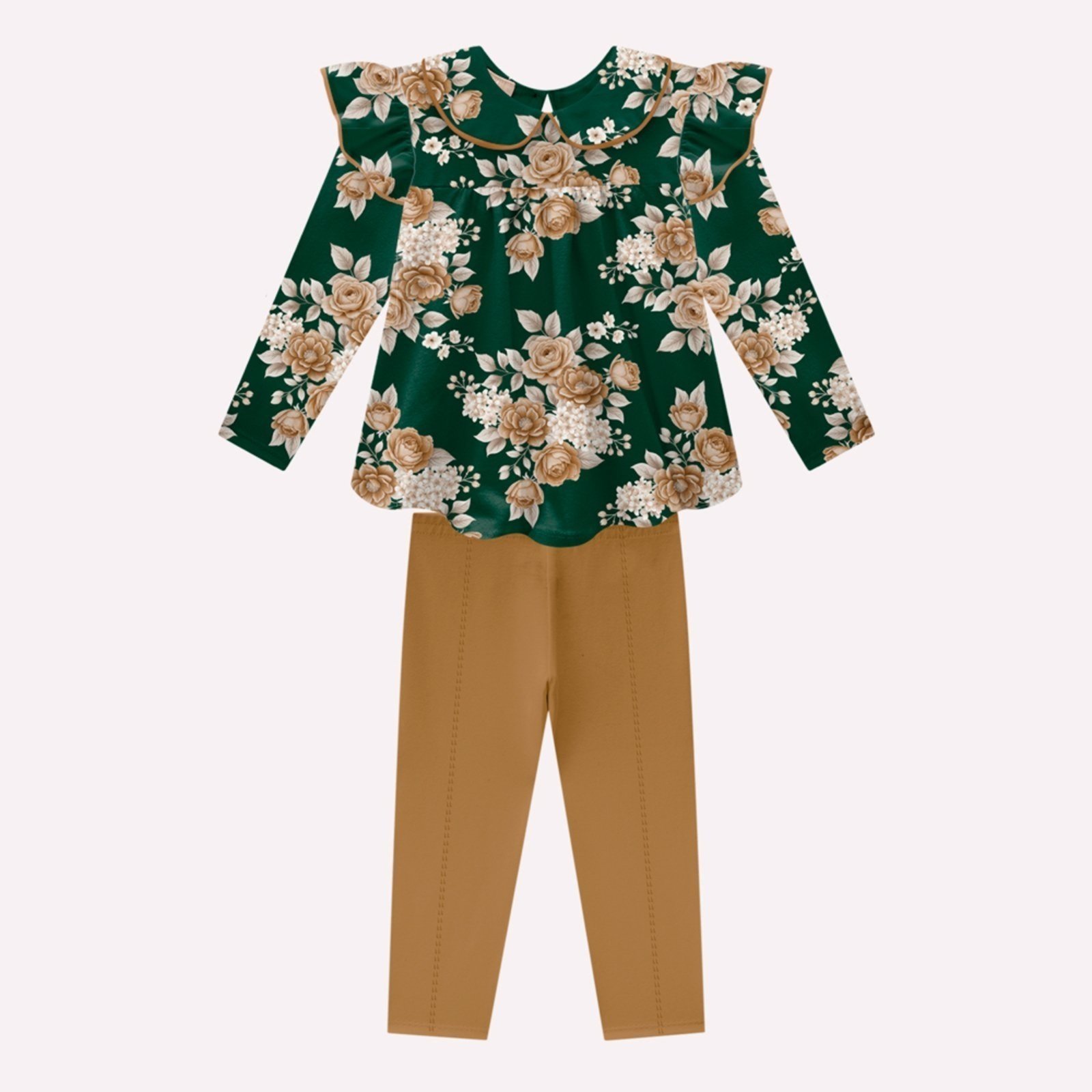 Infantil - Conjunto Menina Flores Milon