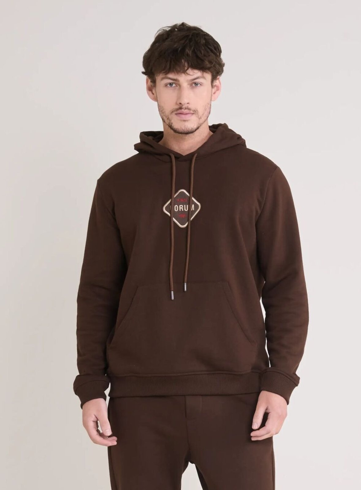 Blusão Moletom com Capuz New Comfort Forum Marrom Nobuck