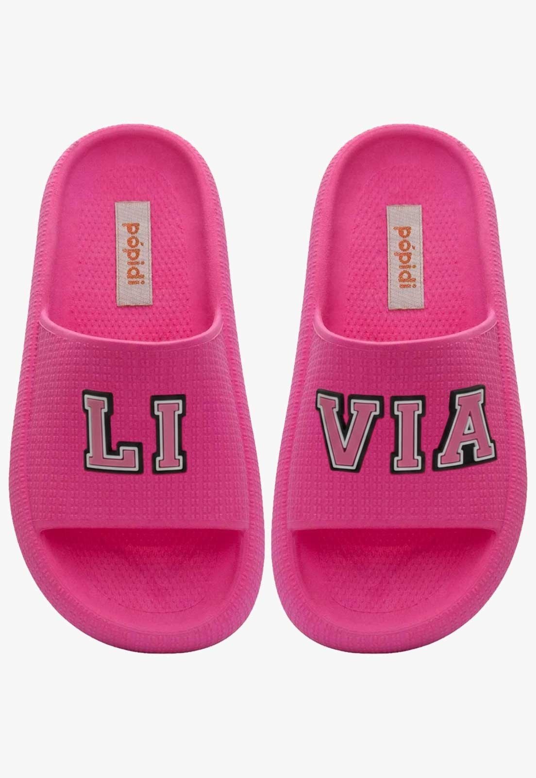 Infantil - Chinelo Pópidi Personalizado LIVIA Estilo Nuvem Pink