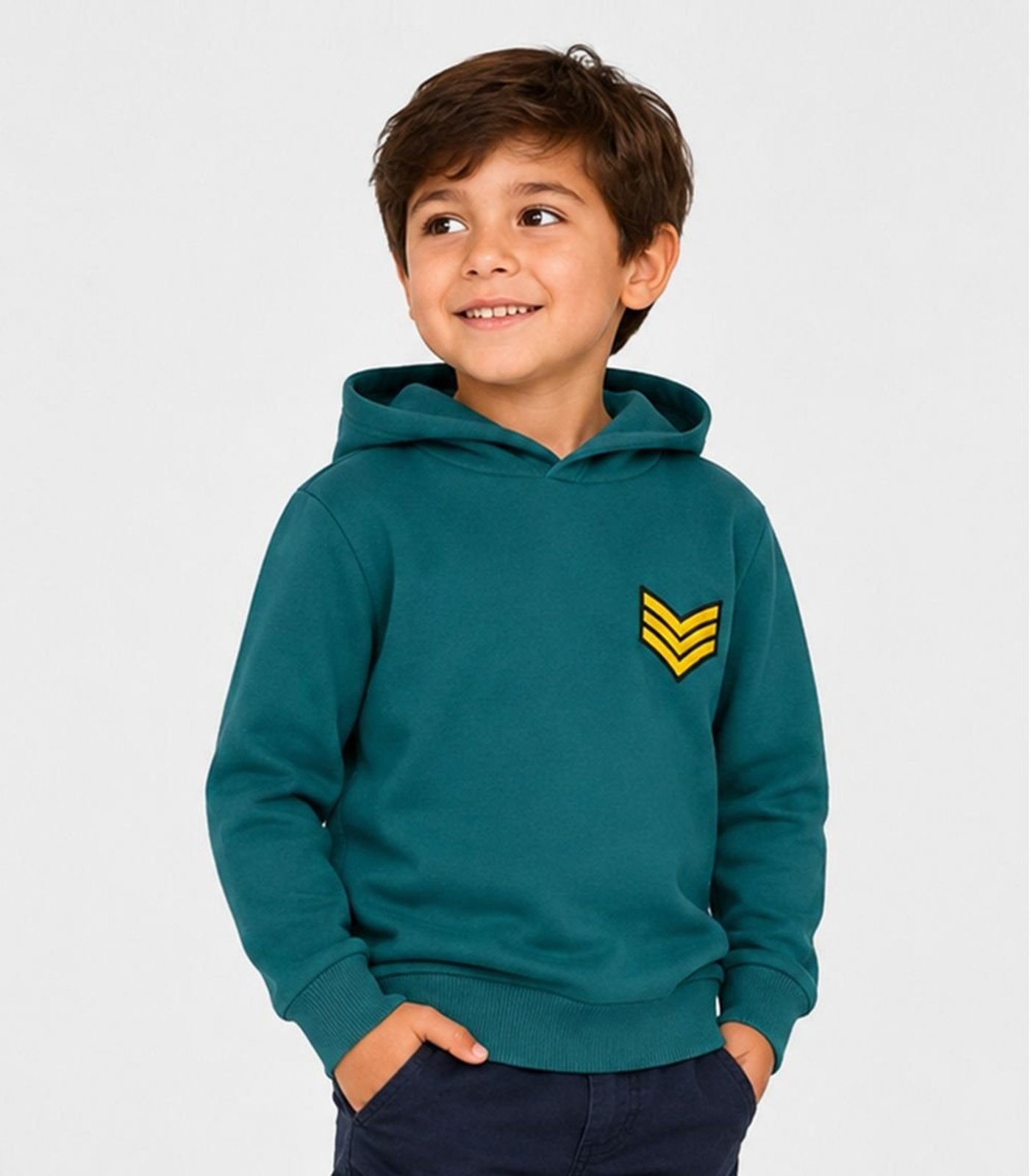 Infantil - Blusão Com Capuz Masculino Trick Nick Verde