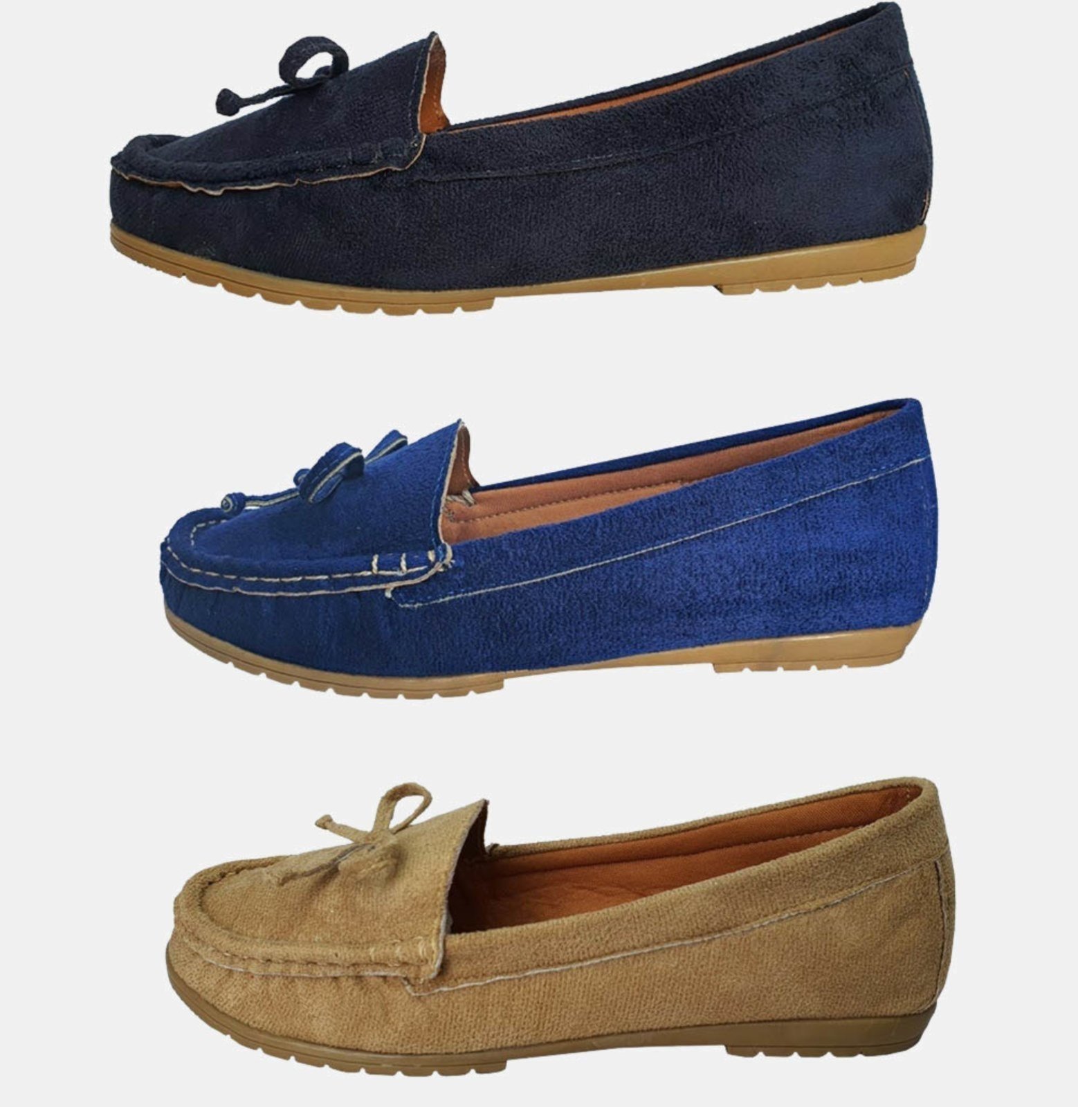Kit Sapatilha Mocassim Costurado A Mão 3 Pares Moda Pé 2